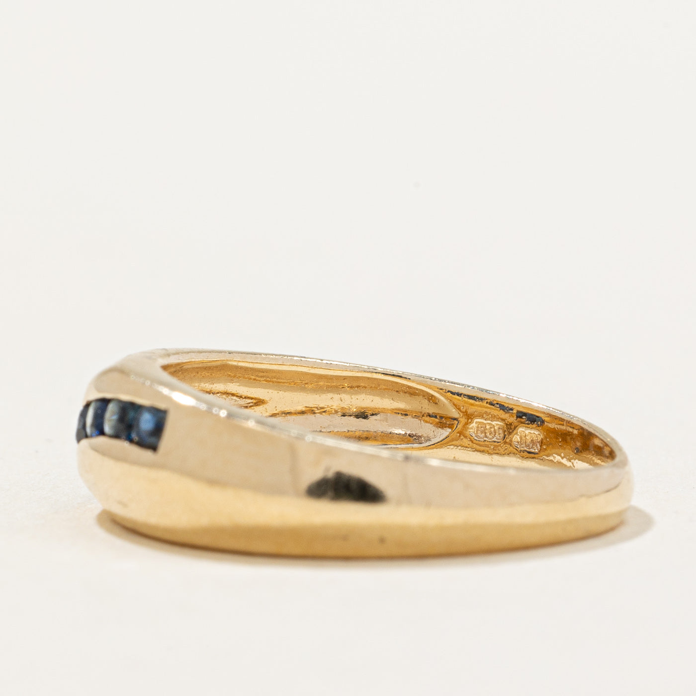 Bague saphir serti canal | 0,42 ct | Taille 6,25 |