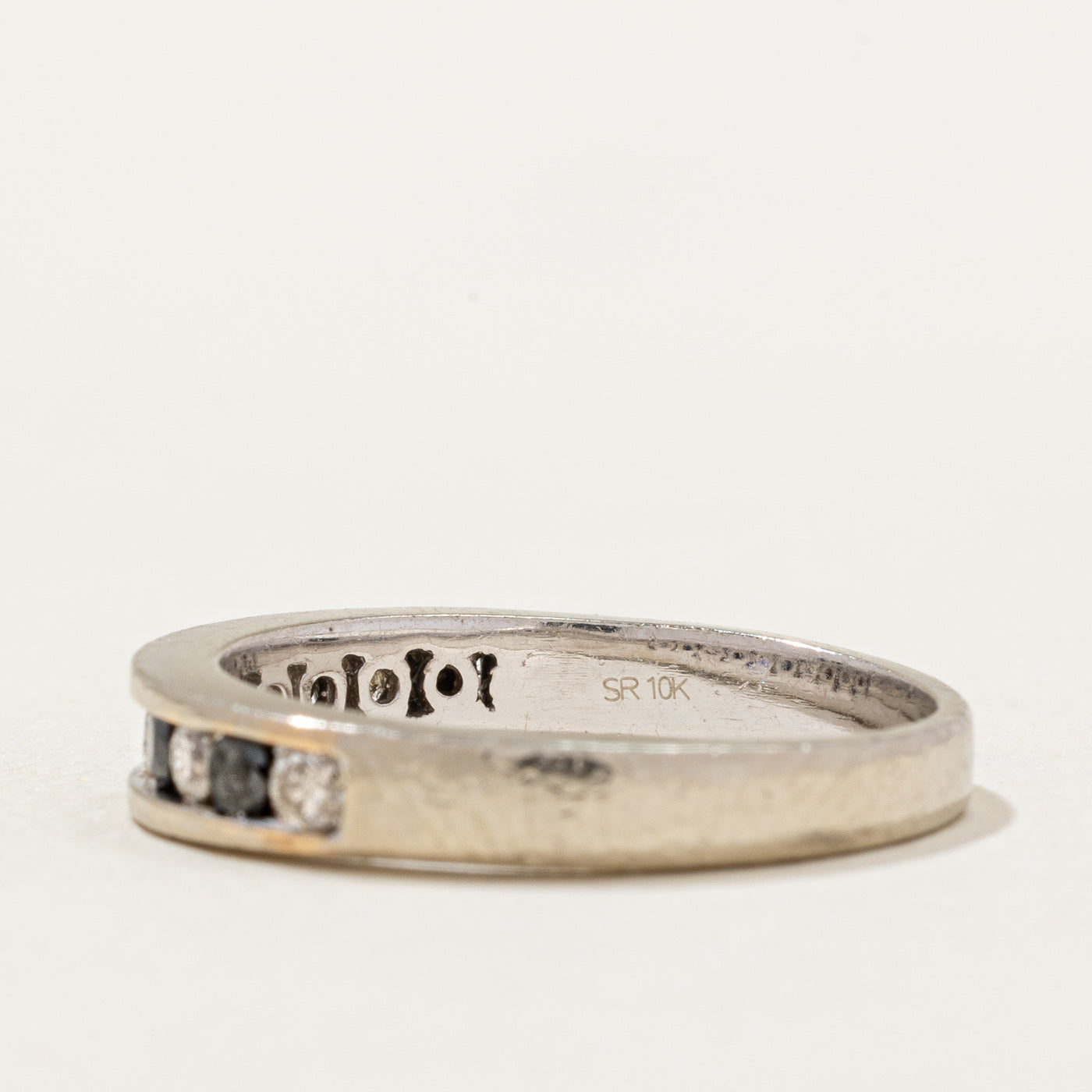 Channel Set Black & White Diamond Ring | 0.50ctw | SZ 6.25 |
