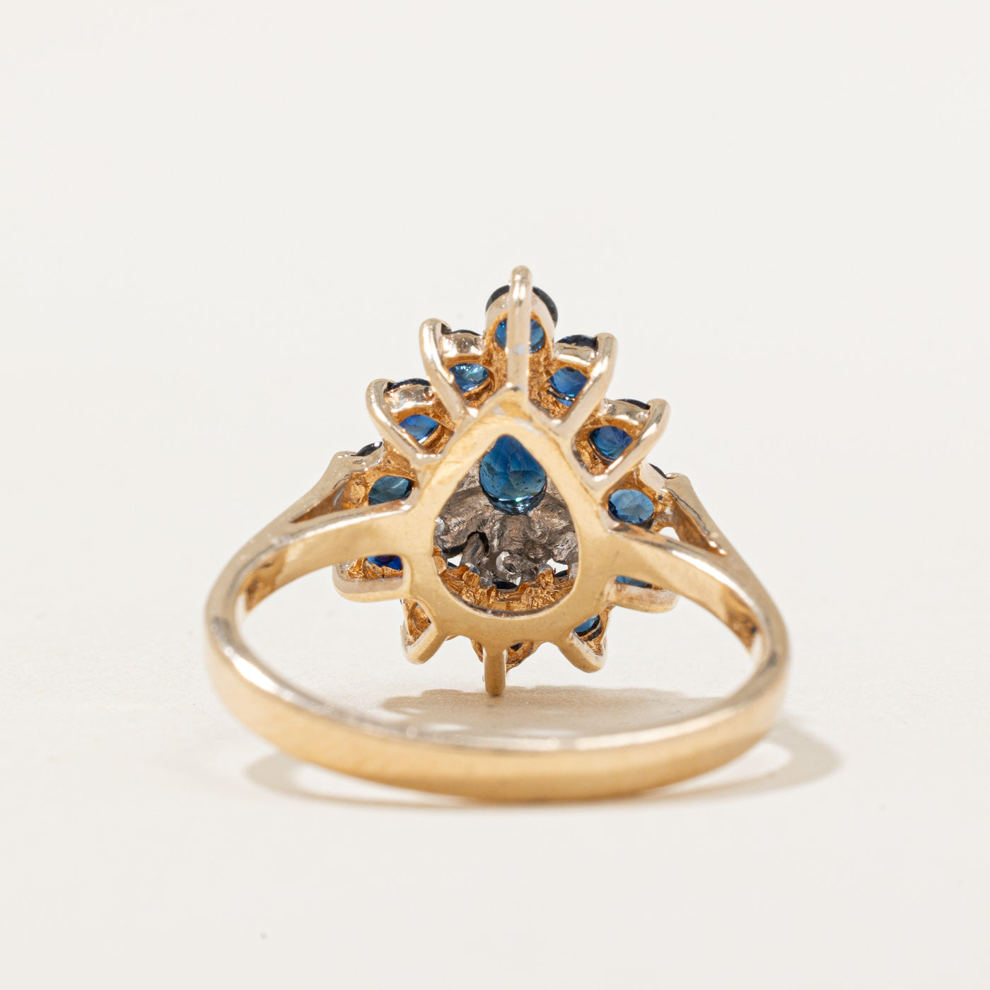 Sapphire & Diamond Pear Shaped Ring | 0.75ctw, 0.04ctw | SZ 6.25 |