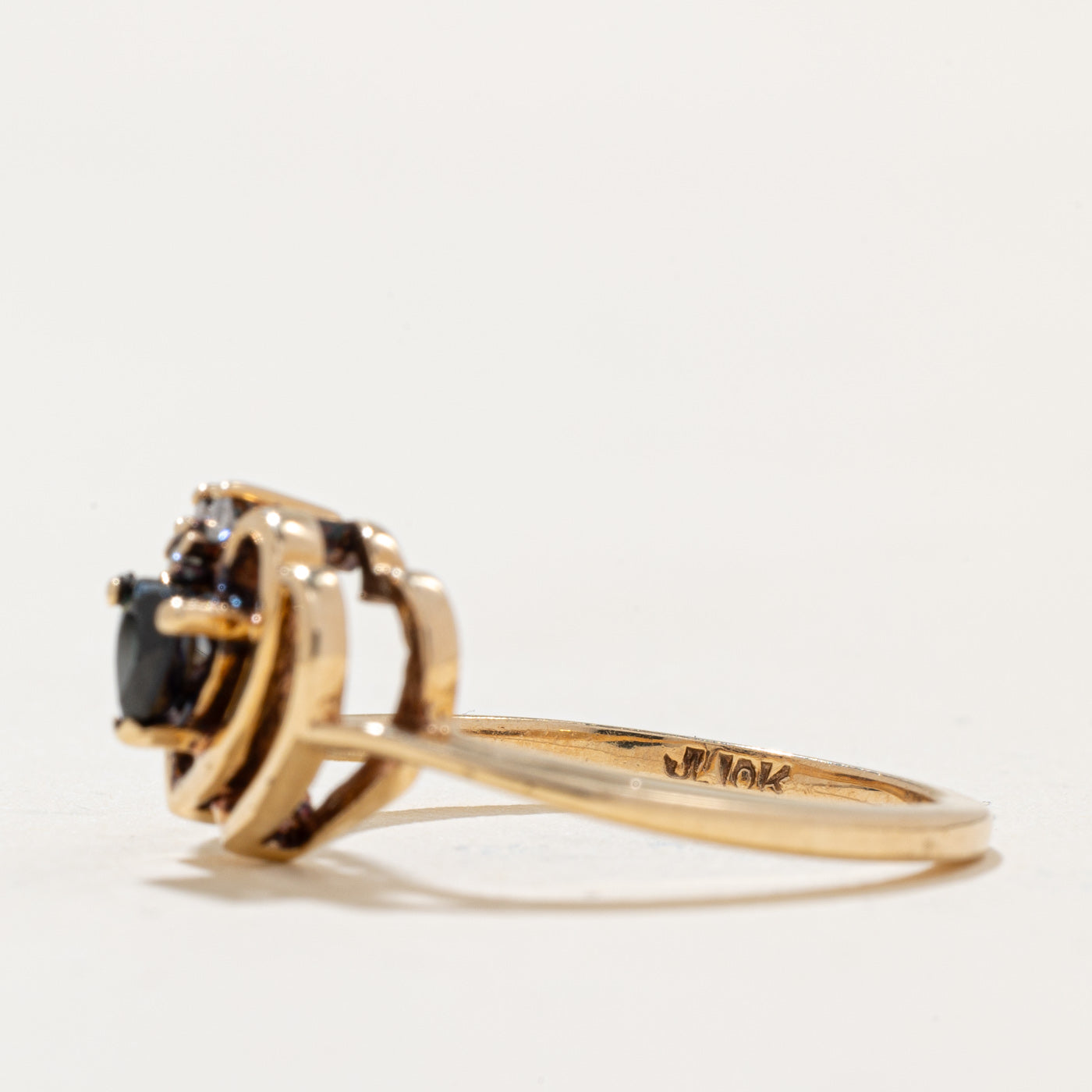 Sapphire & Diamond Heart Ring | 0.19ct, 0.02ctw | SZ 6.75 |