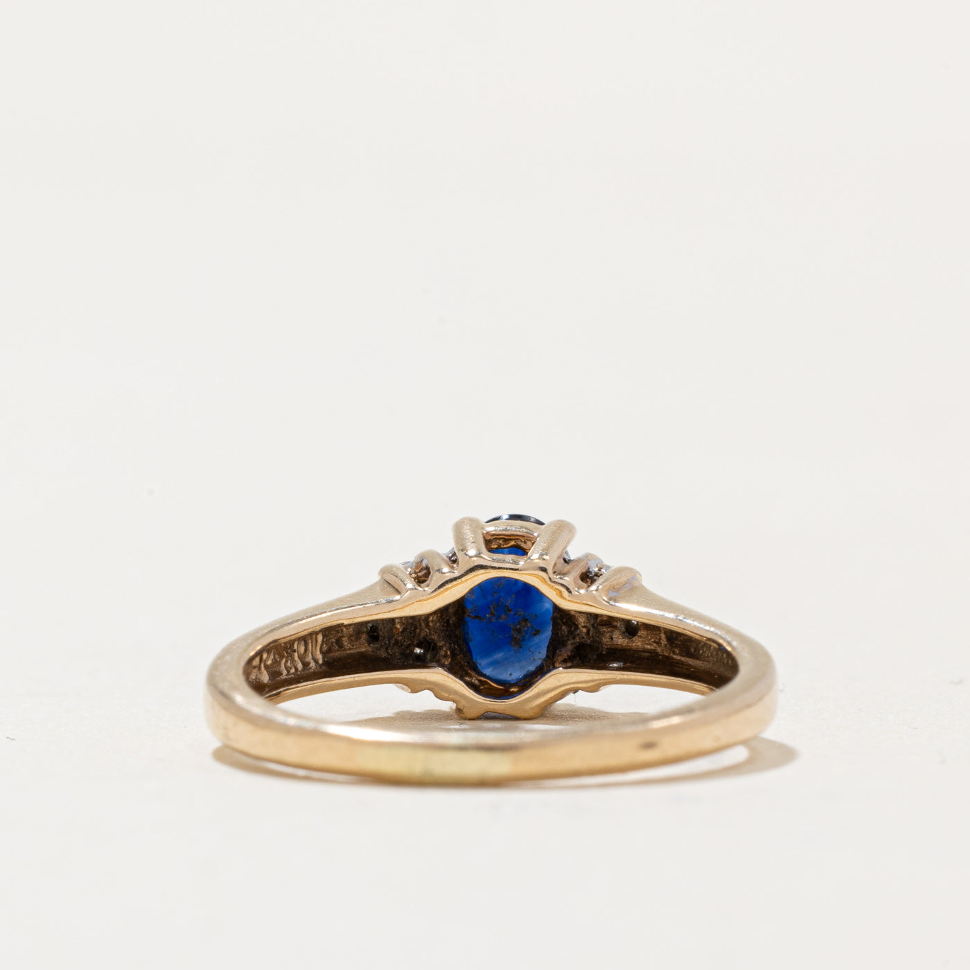 Bague cocktail saphir et diamants | 0,35 ct, 0,06 ct au total | Taille 4 |