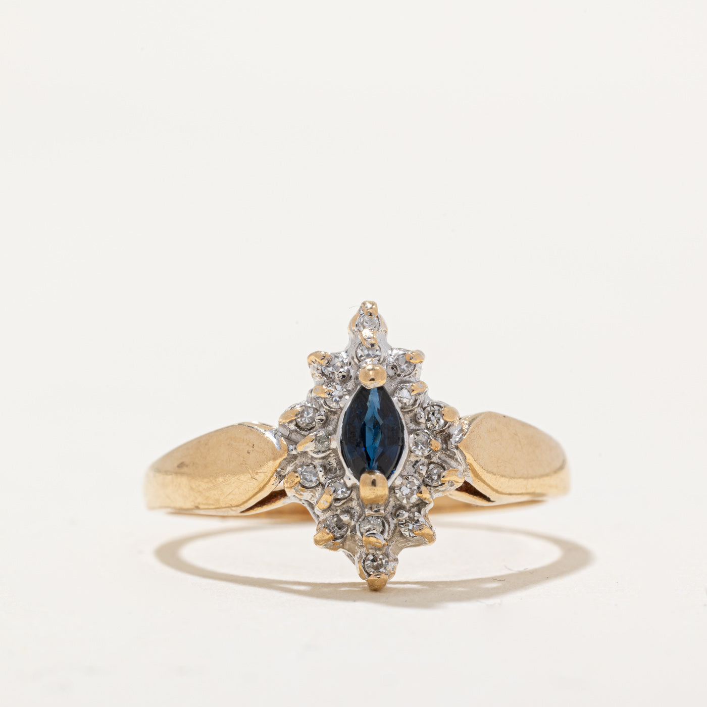 Sapphire & Diamond Cocktail Ring | 0.10ct, 0.03ctw | SZ 6.75 |