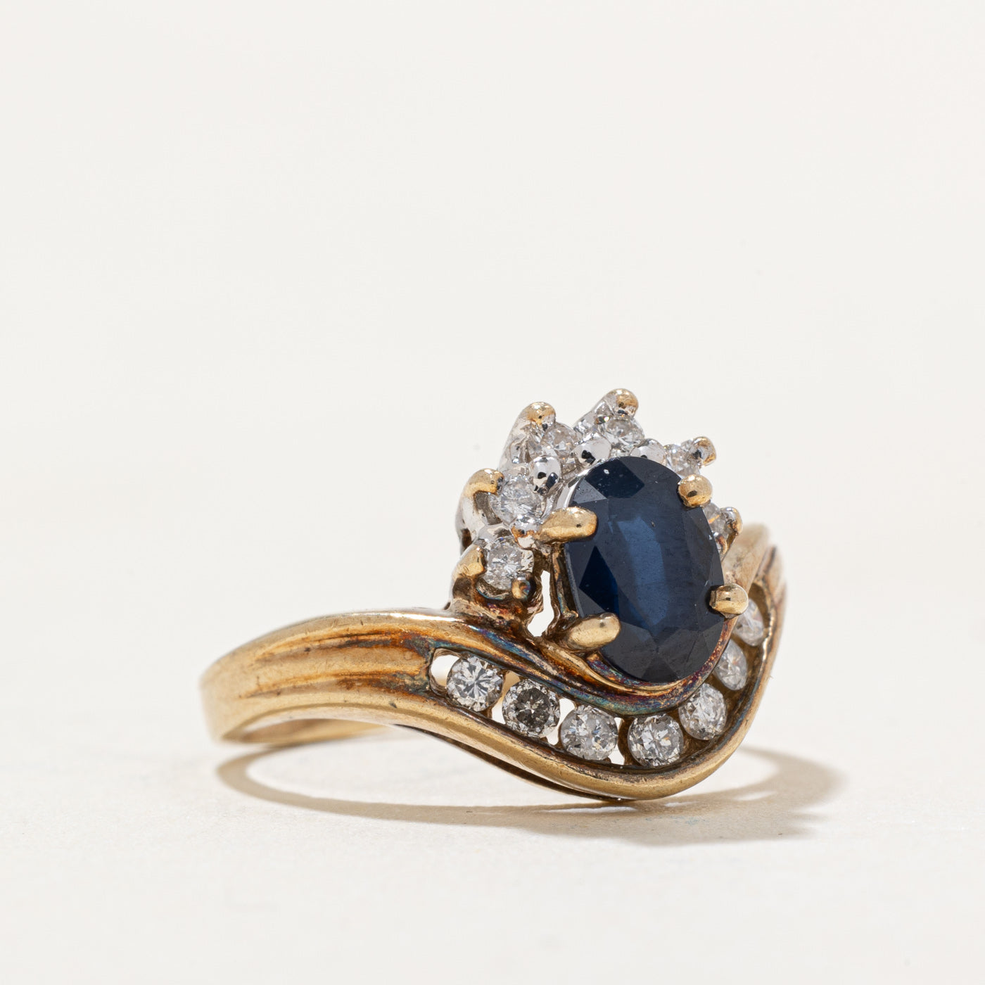 Sapphire & Diamond Cocktail Ring | 0.60ct, 0.08ctw | SZ 2.25 |