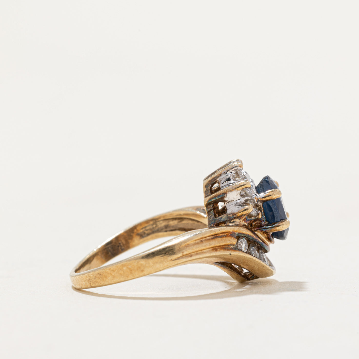 Sapphire & Diamond Cocktail Ring | 0.60ct, 0.08ctw | SZ 2.25 |