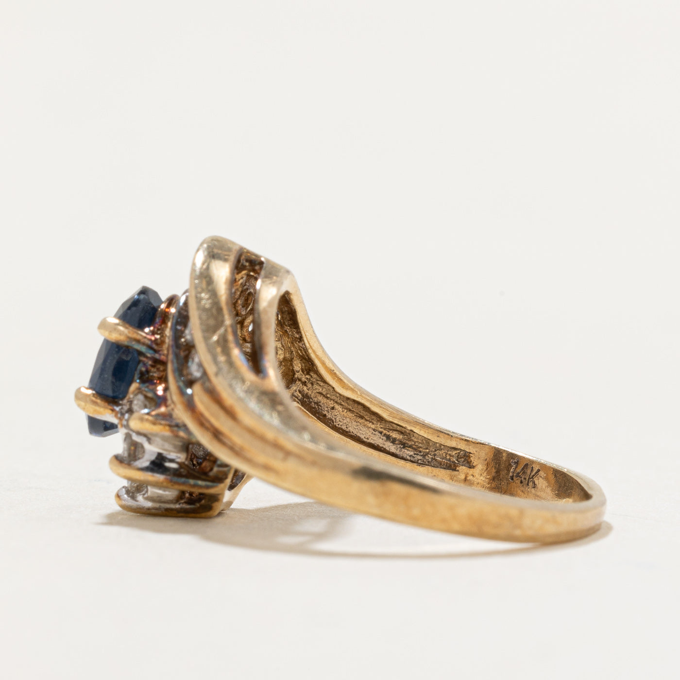 Sapphire & Diamond Cocktail Ring | 0.60ct, 0.08ctw | SZ 2.25 |