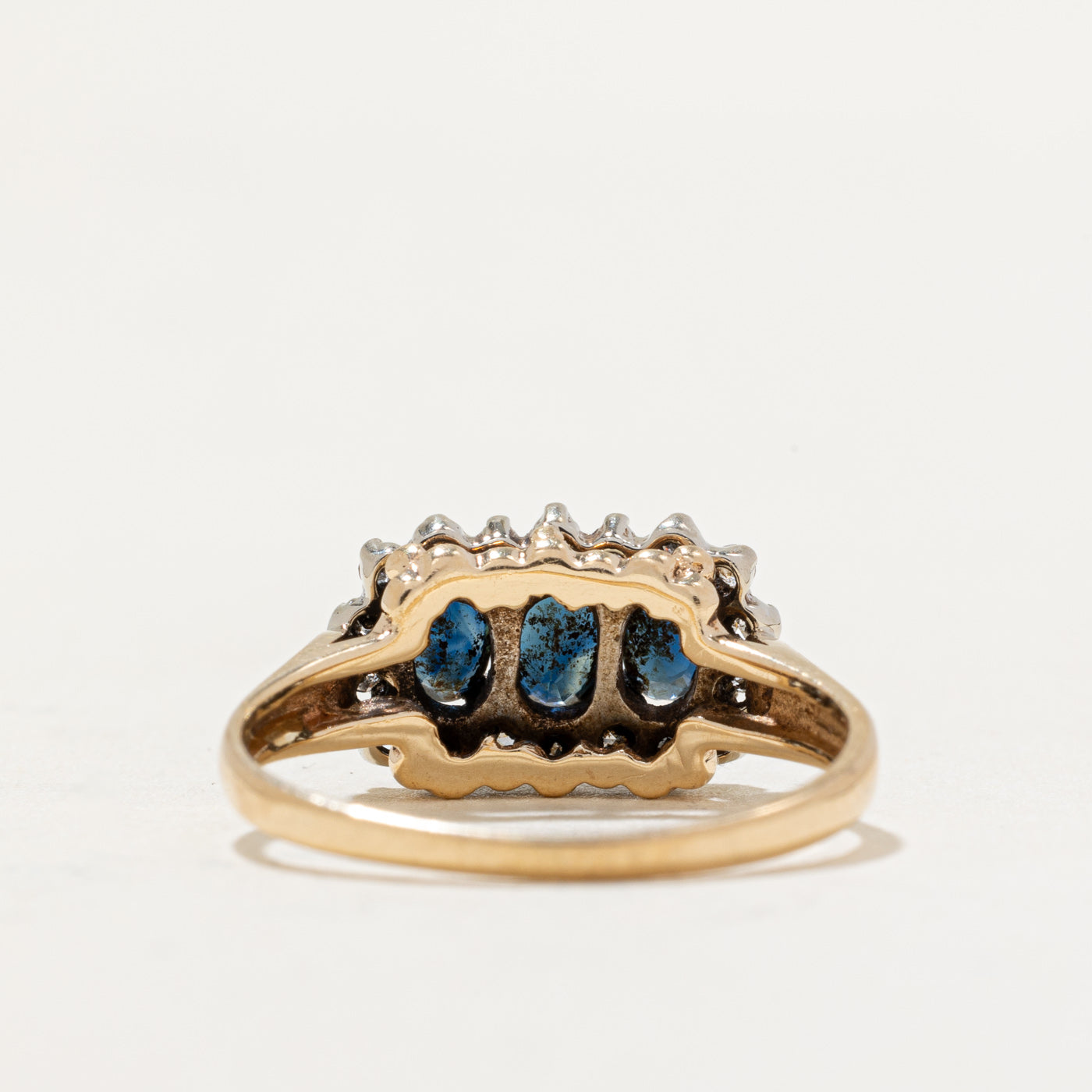 Sapphire & Diamond Halo Ring | 0.75ctw, 0.14ctw | SZ 6.5 |