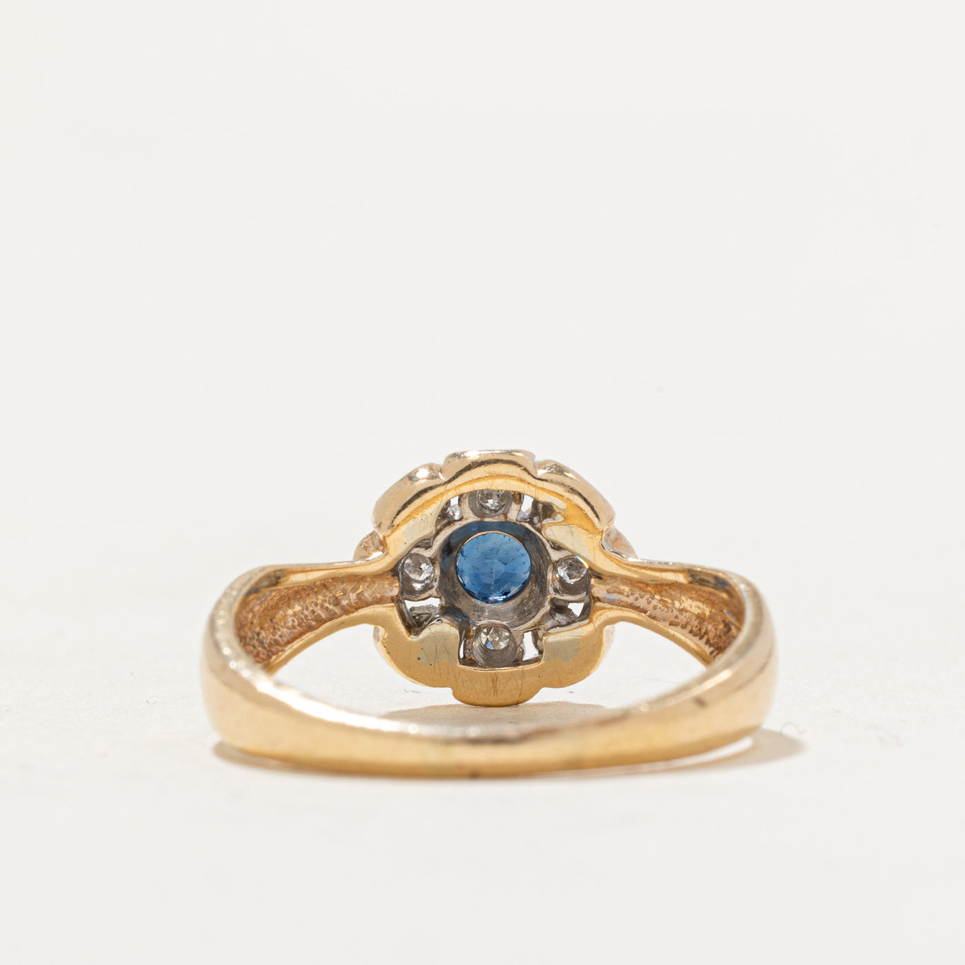 Sapphire & Diamond Halo Ring | 0.16ct, 0.02ctw | SZ 5.25 |