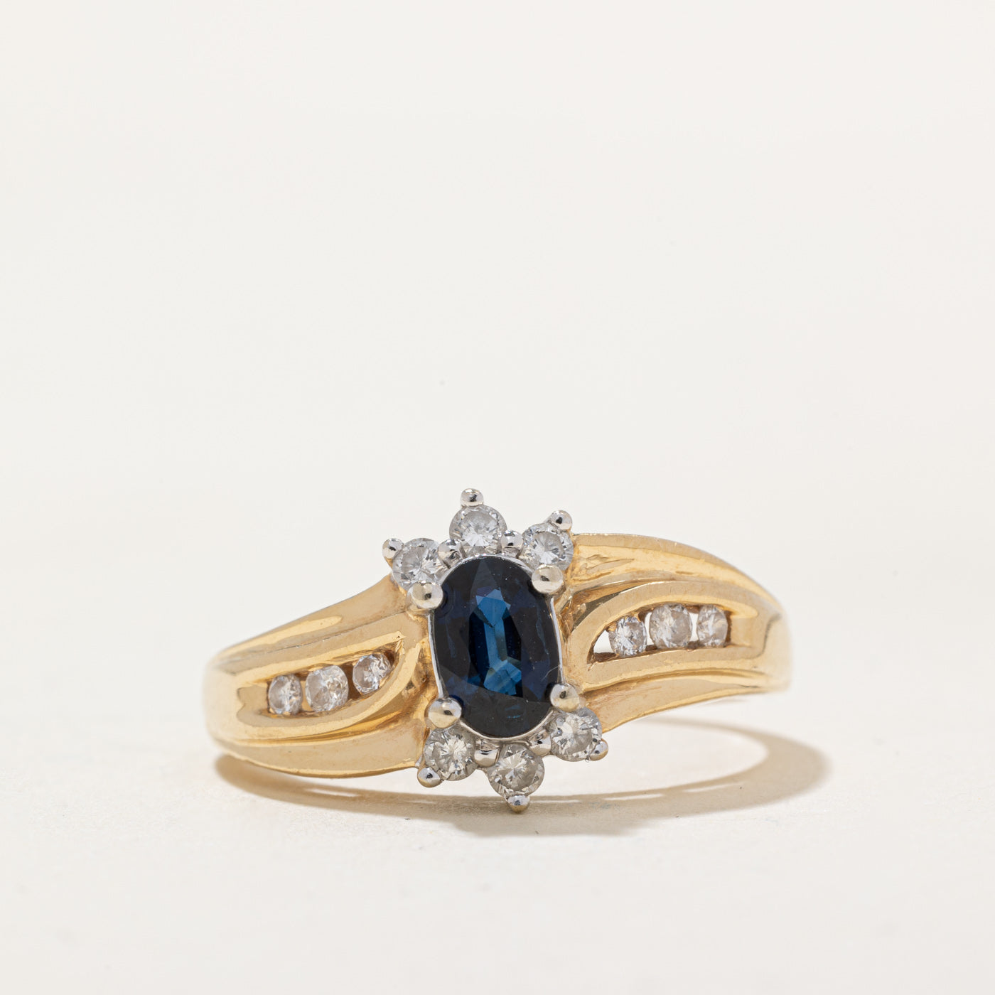 Sapphire & Diamond Cocktail Ring | 0.35ct, 0.15ctw | SZ 6 |