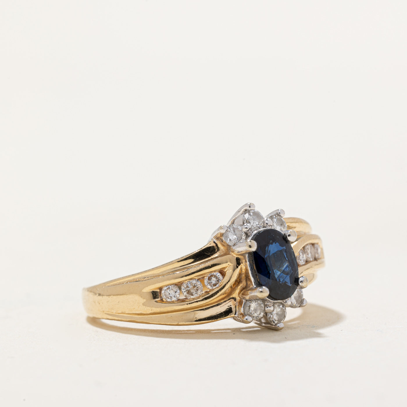 Sapphire & Diamond Cocktail Ring | 0.35ct, 0.15ctw | SZ 6 |