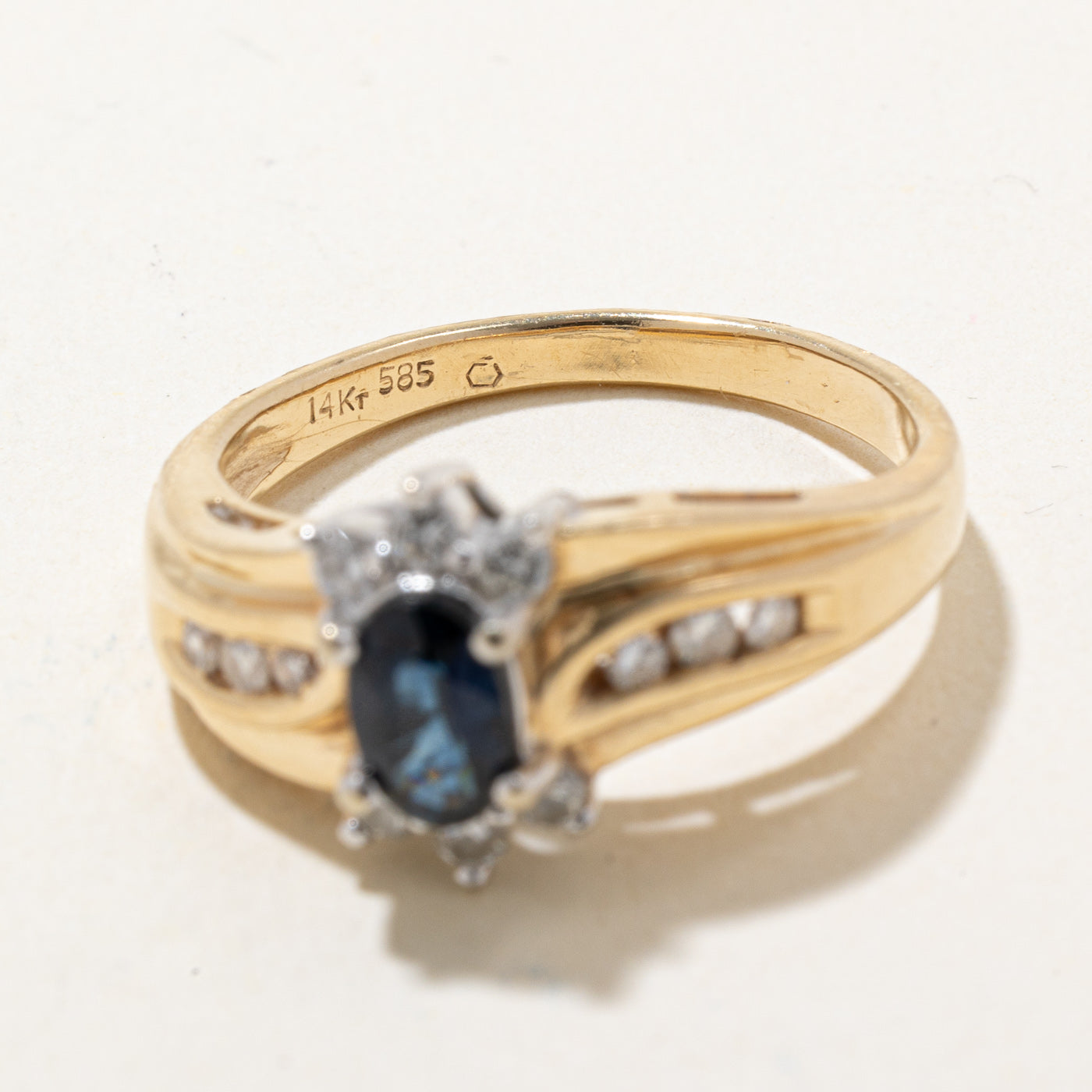 Sapphire & Diamond Cocktail Ring | 0.35ct, 0.15ctw | SZ 6 |
