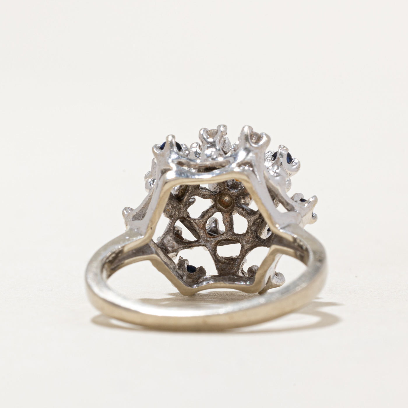 Diamond & Sapphire Cocktail Ring | 0.15ctw, 0.10ctw | SZ 5.5 |