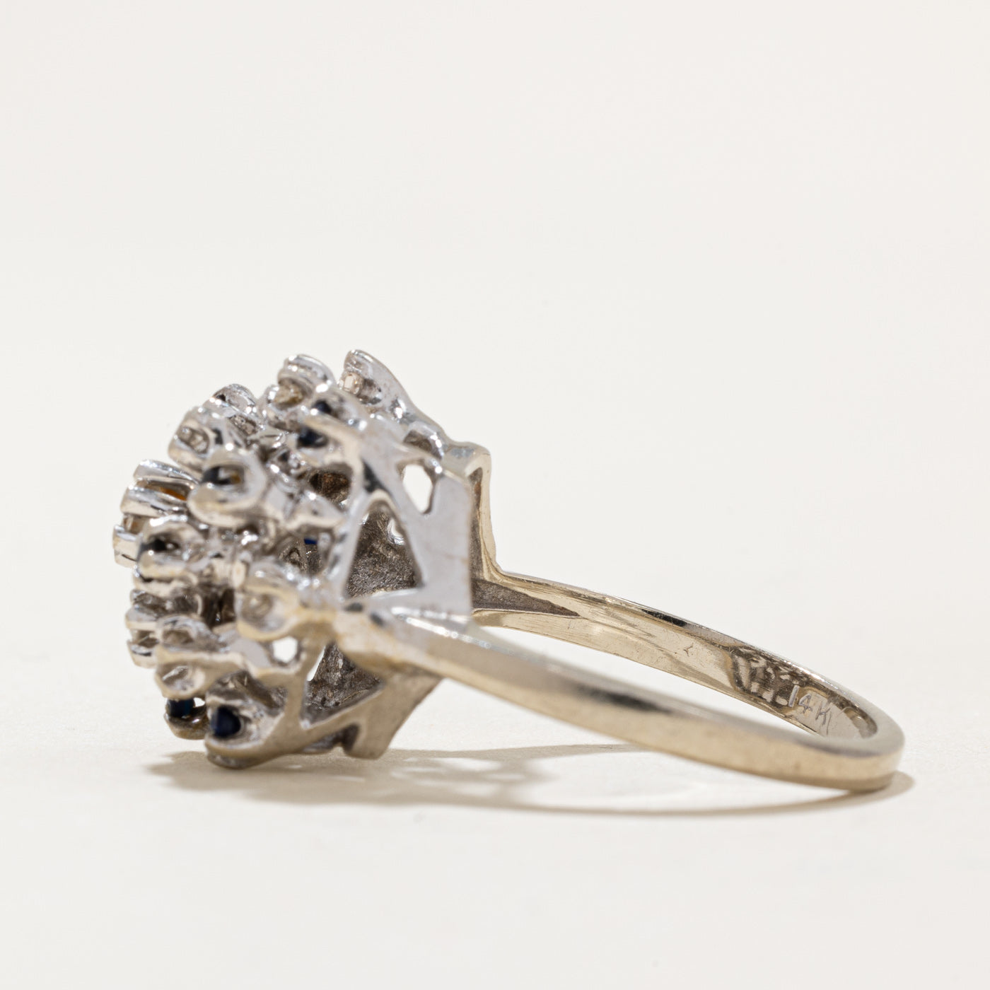 Diamond & Sapphire Cocktail Ring | 0.15ctw, 0.10ctw | SZ 5.5 |