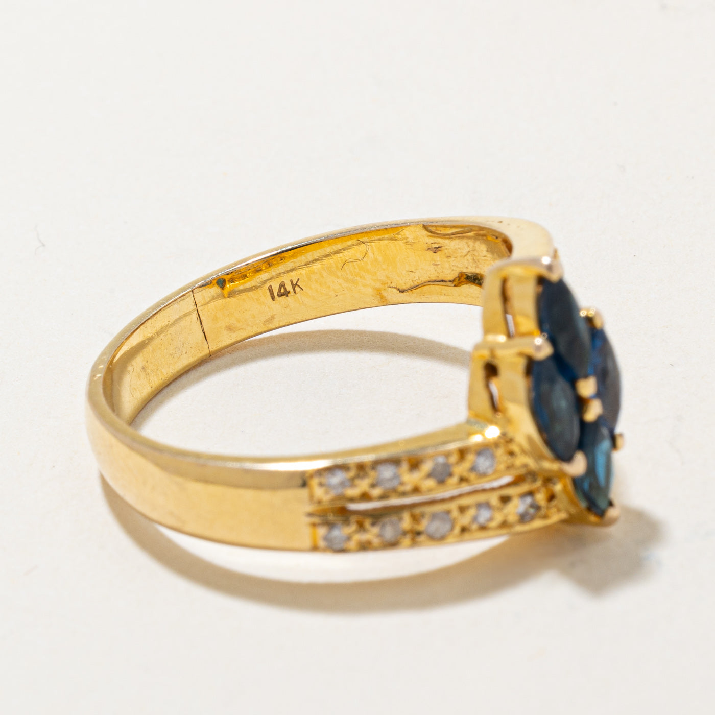 Synthetic Spinel & Natural Diamond Ring | 0.50ctw, 0.10ctw | SZ 7.75 |