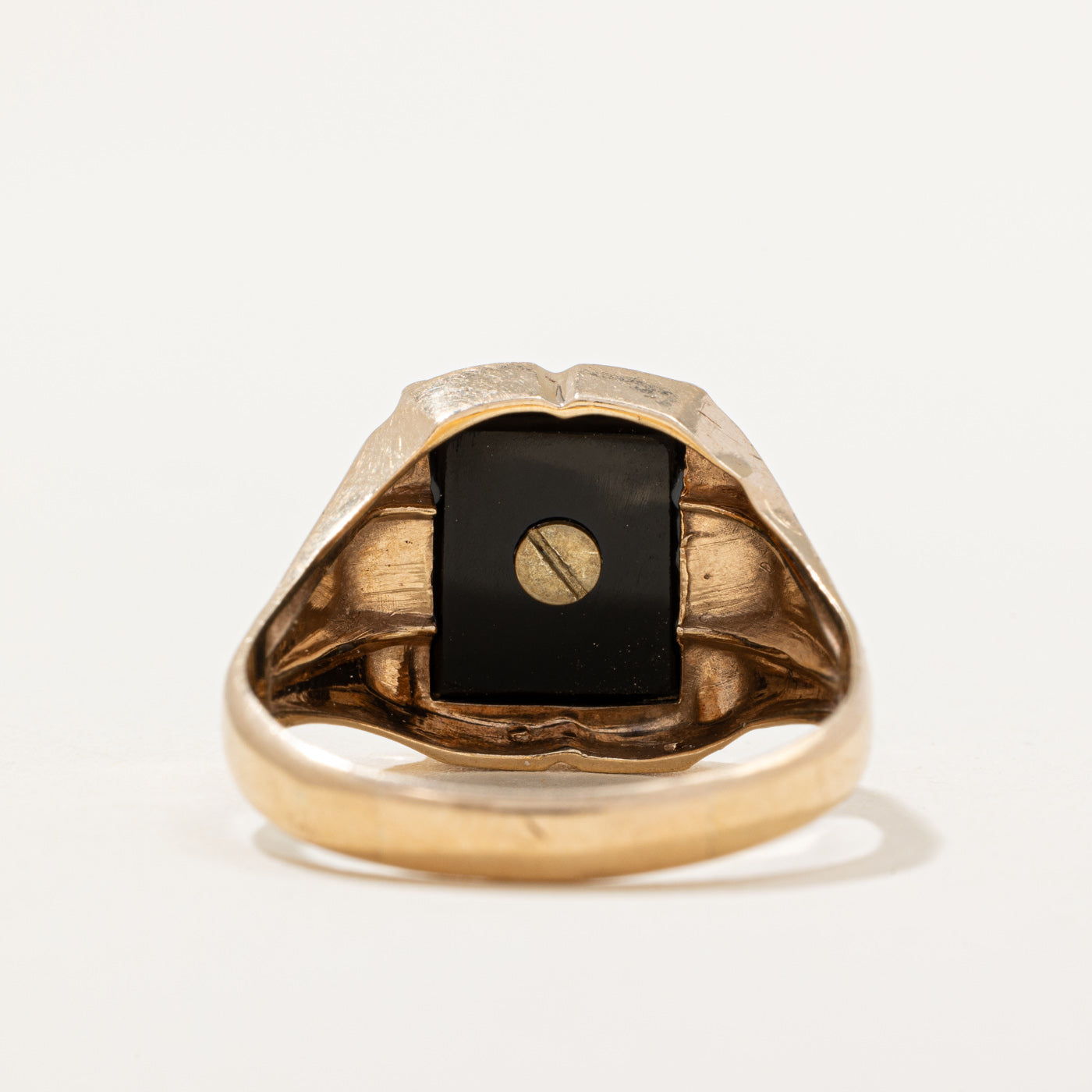 Onyx 'B' Signet Ring | 1.60ct | SZ 11 |