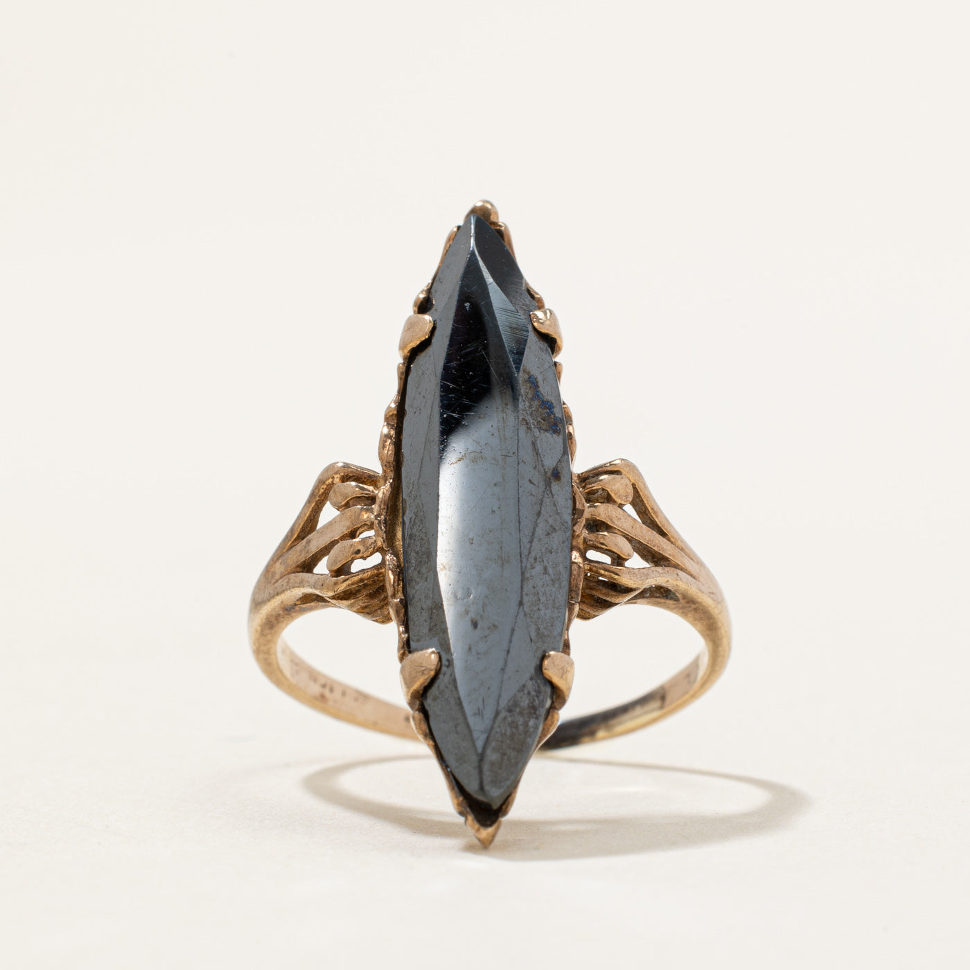 Hematite Navette Ring | 3.20ct | SZ 5 |