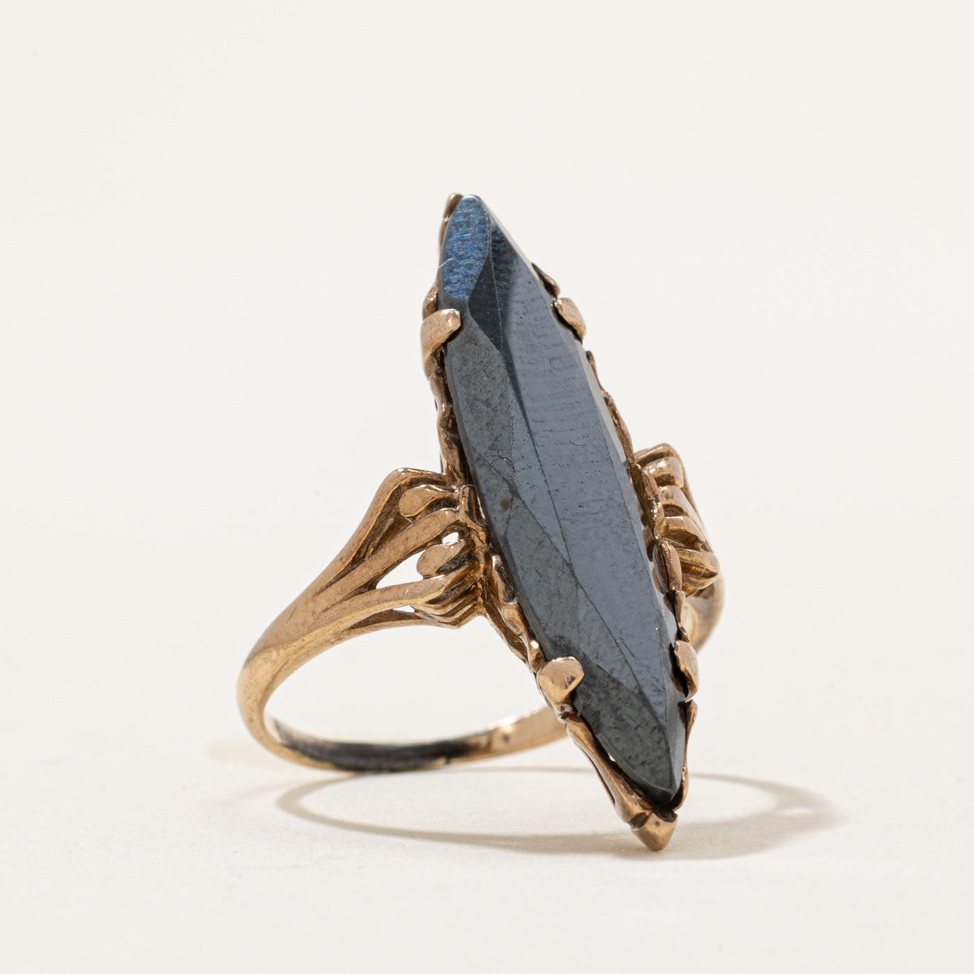 Hematite Navette Ring | 3.20ct | SZ 5 |