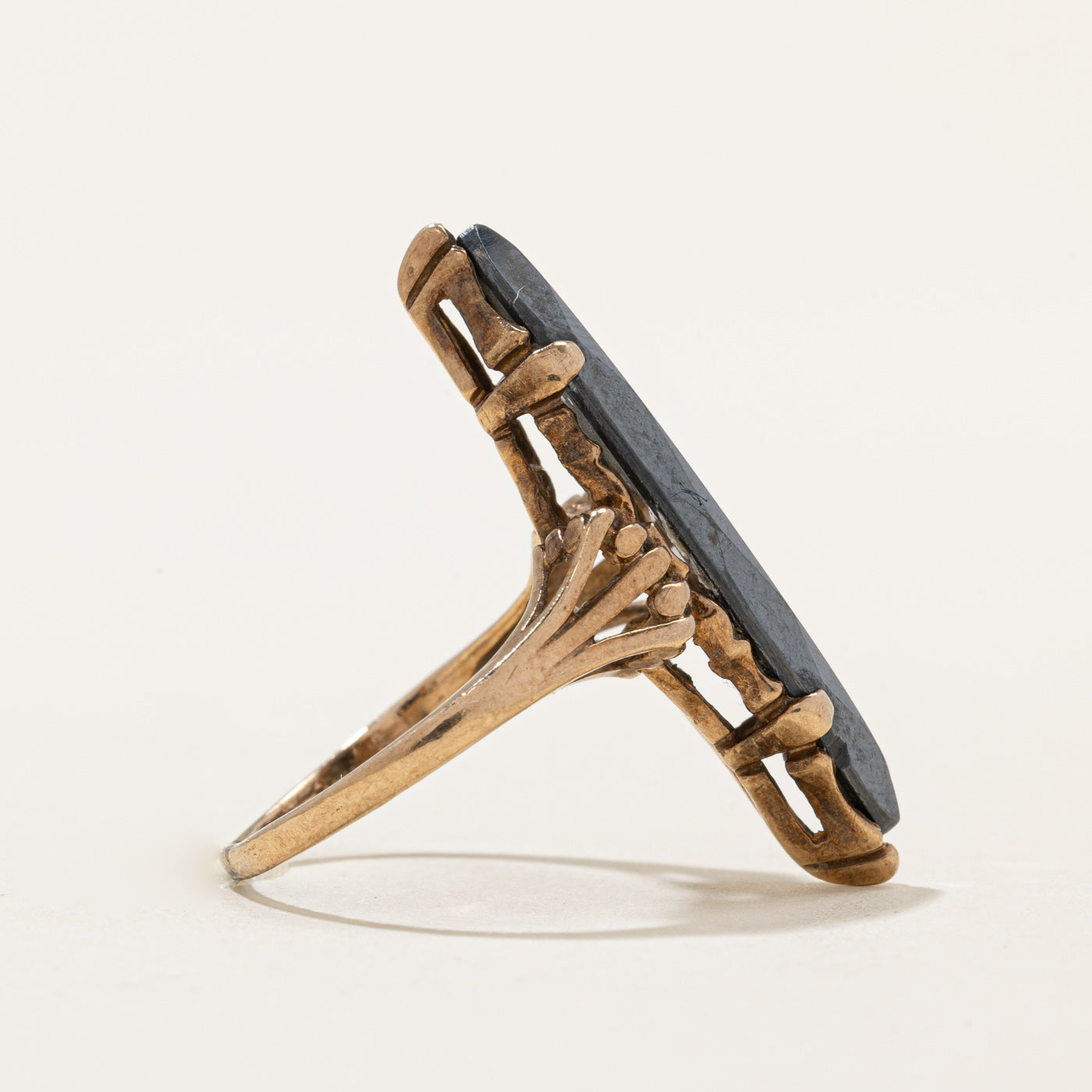 Hematite Navette Ring | 3.20ct | SZ 5 |