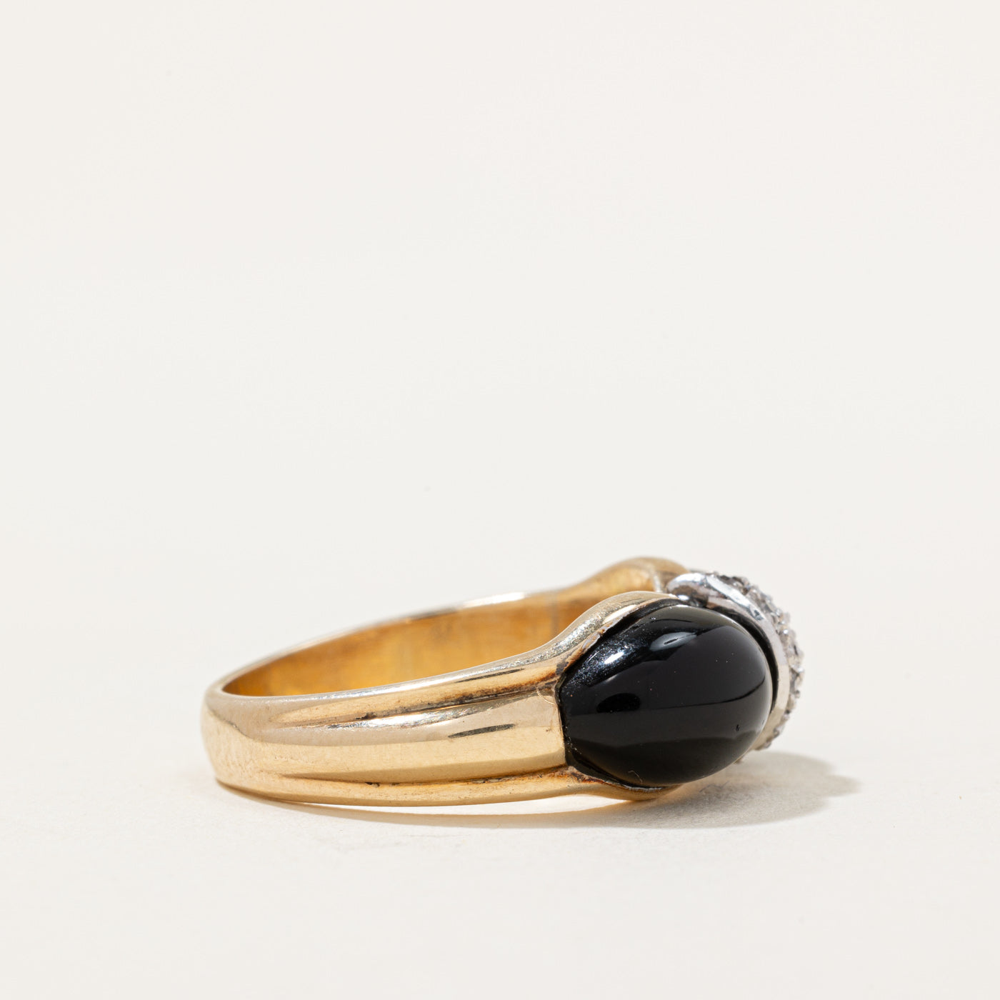 Onyx & Diamond Cocktail Ring | 5.00ctw, 0.10ctw | SZ 7 |