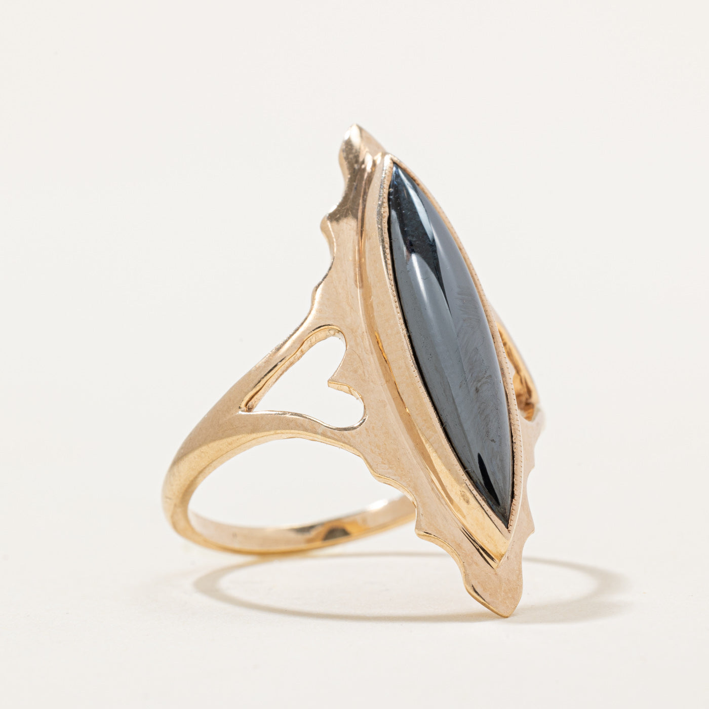 Navette Hematite Ring | 3.00ct | SZ 8.75 |