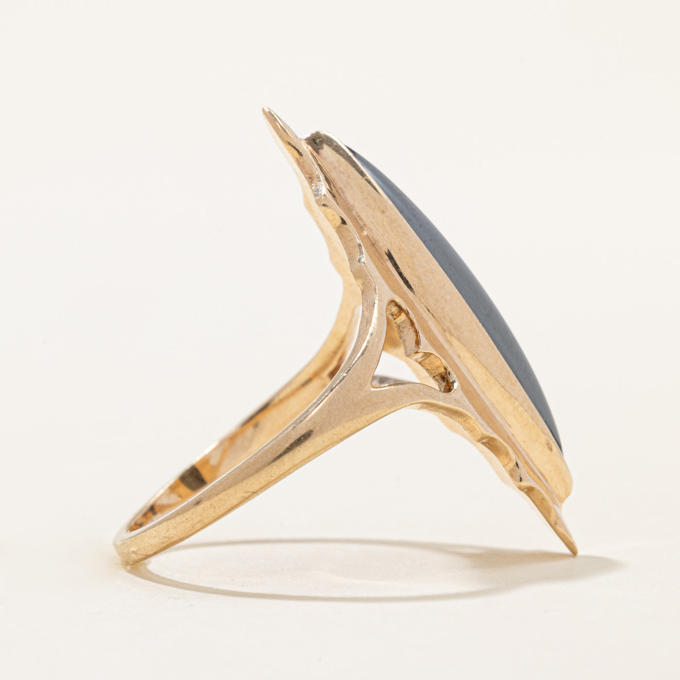 Navette Hematite Ring | 3.00ct | SZ 8.75 |