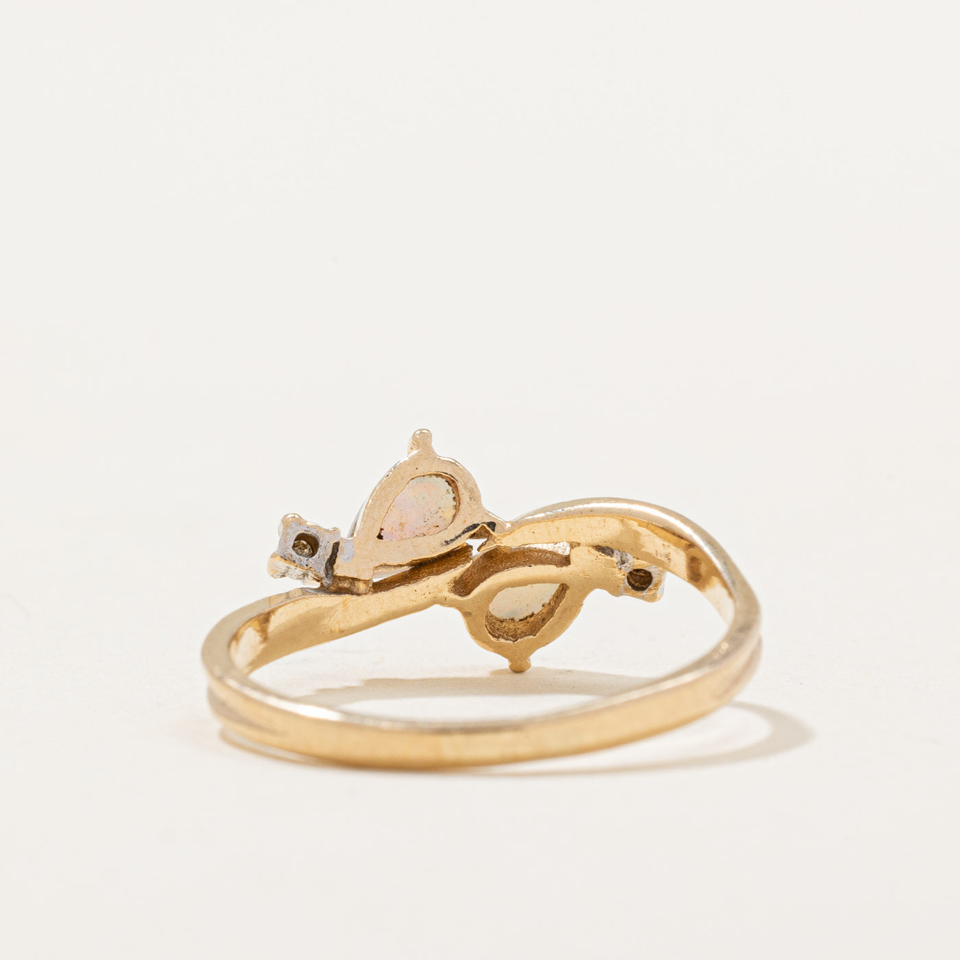 Opal & Diamond Bypass Ring | 0.20ctw, 0.01ctw | SZ 4.75 |