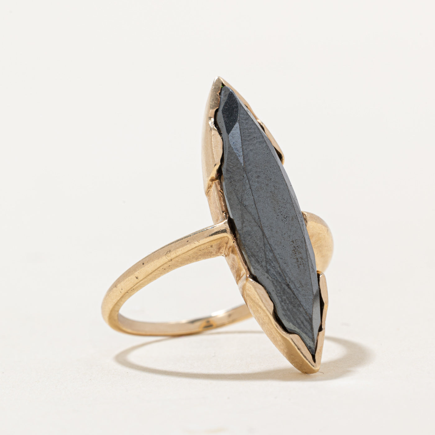 Hematite Navette Ring | 4.00ct | SZ 8 |