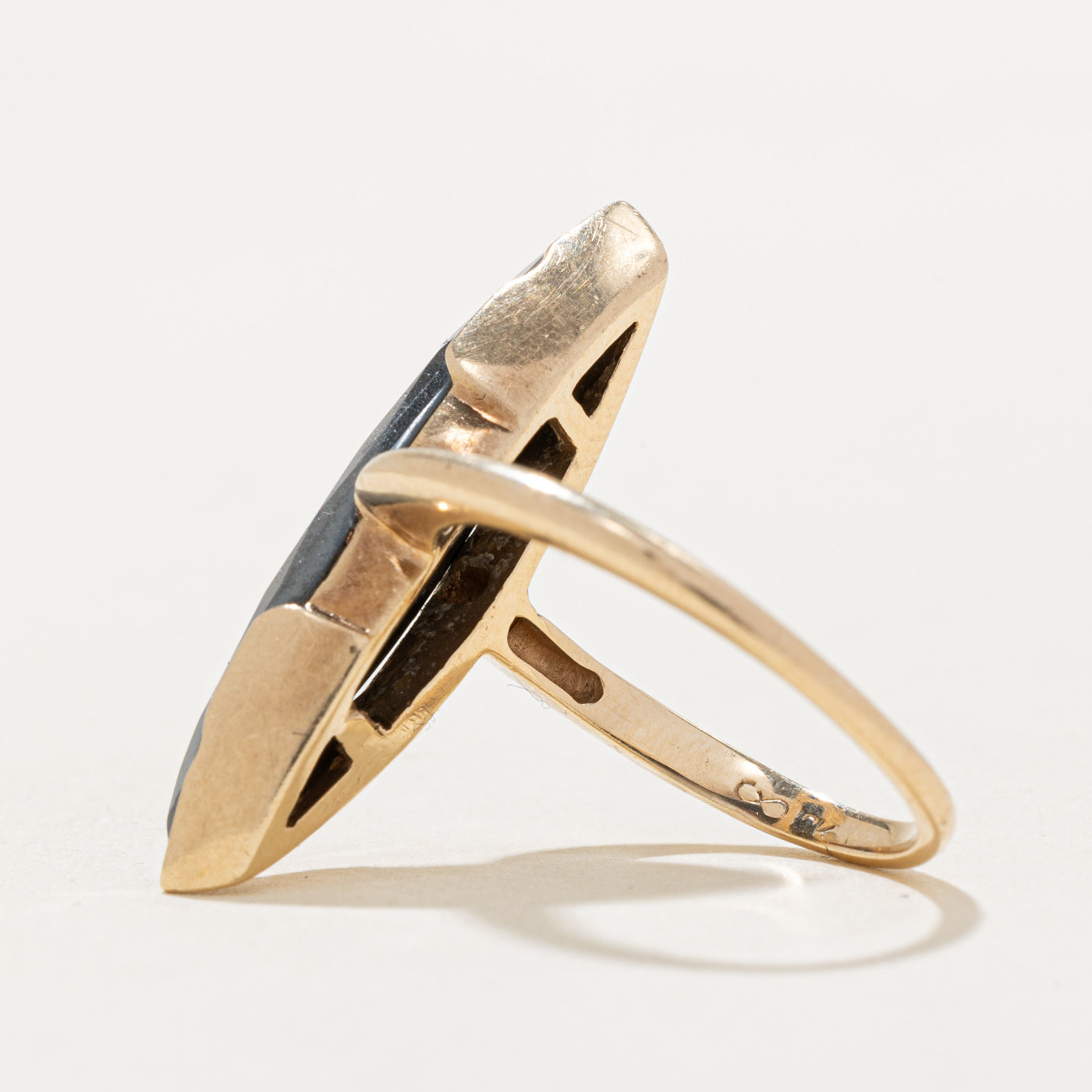 Hematite Navette Ring | 4.00ct | SZ 8 |
