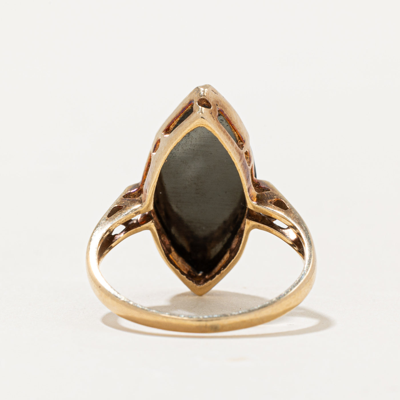 Hematite Marquise Cabochon Ring | 3.40ct | SZ 4.75 |