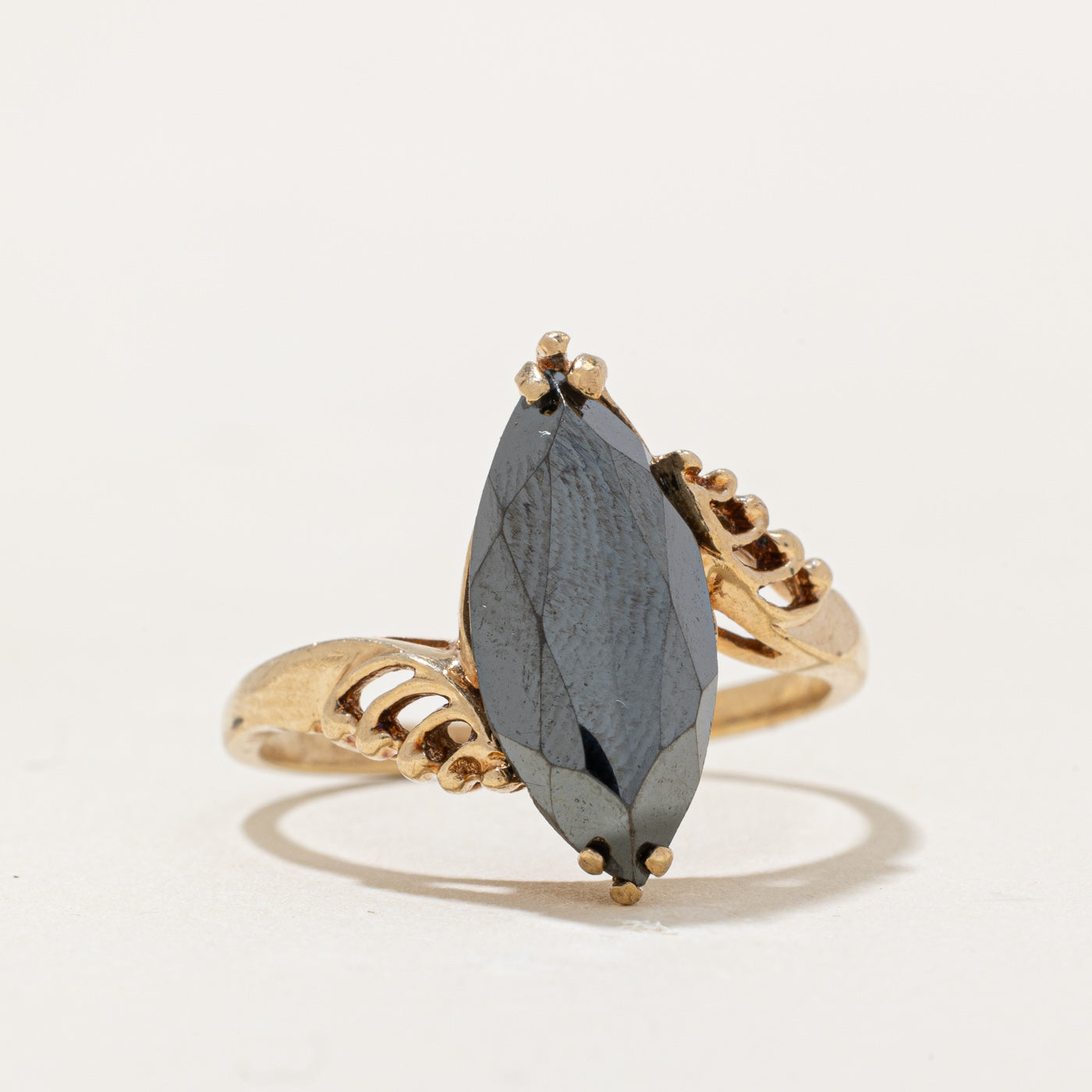 Hematite Marquise Ring | 2.50ct | SZ 6 |