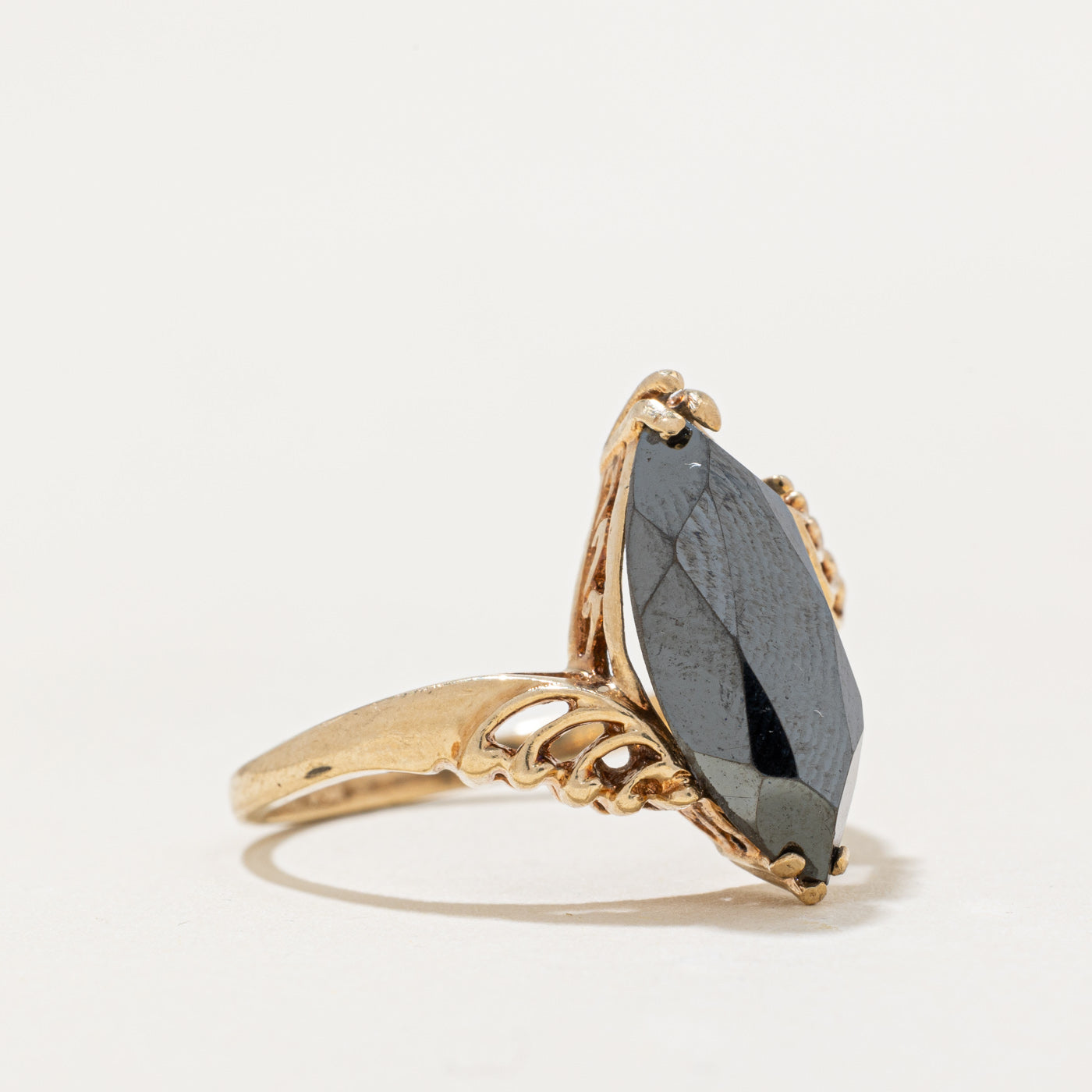 Hematite Marquise Ring | 2.50ct | SZ 6 |