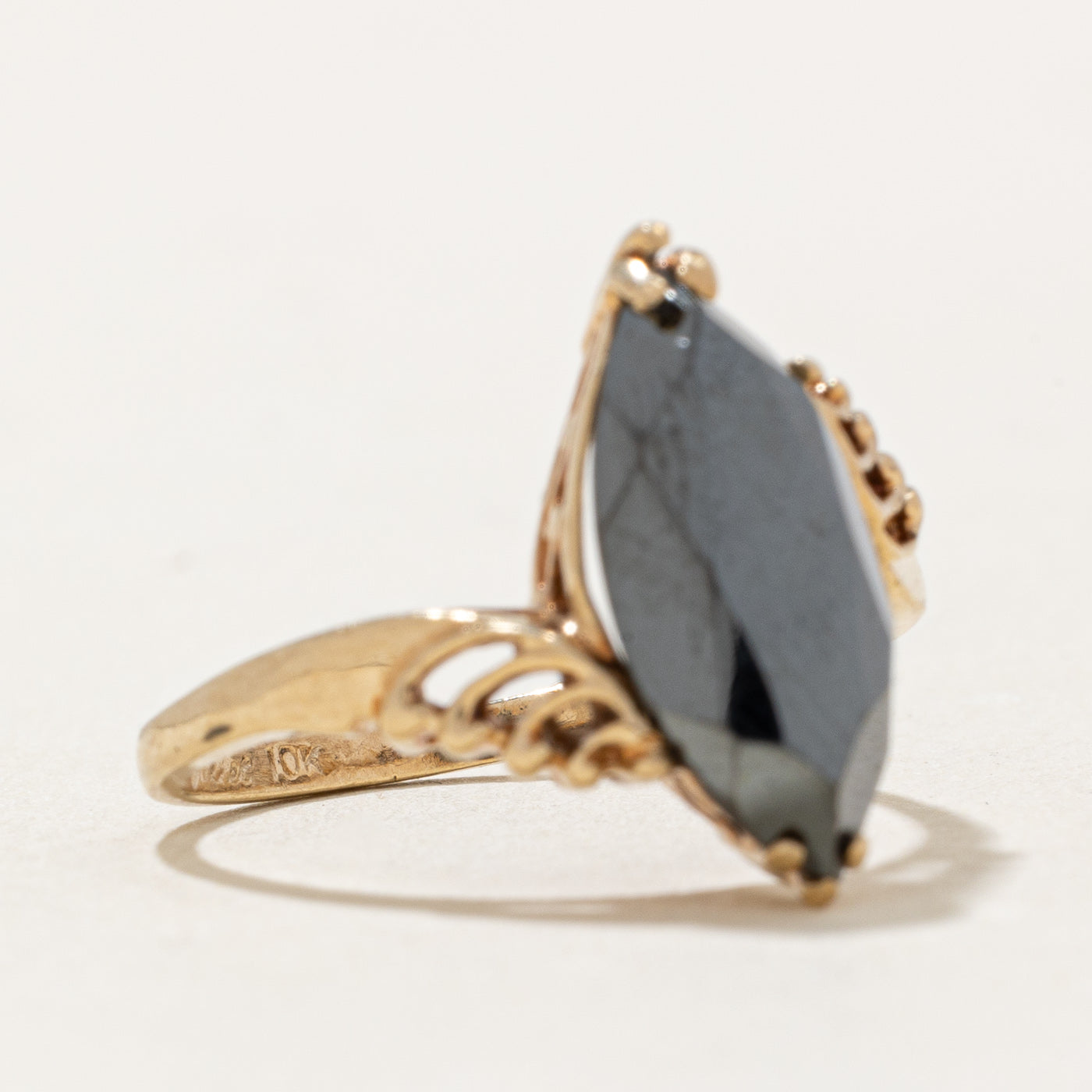 Hematite Marquise Ring | 2.50ct | SZ 6 |