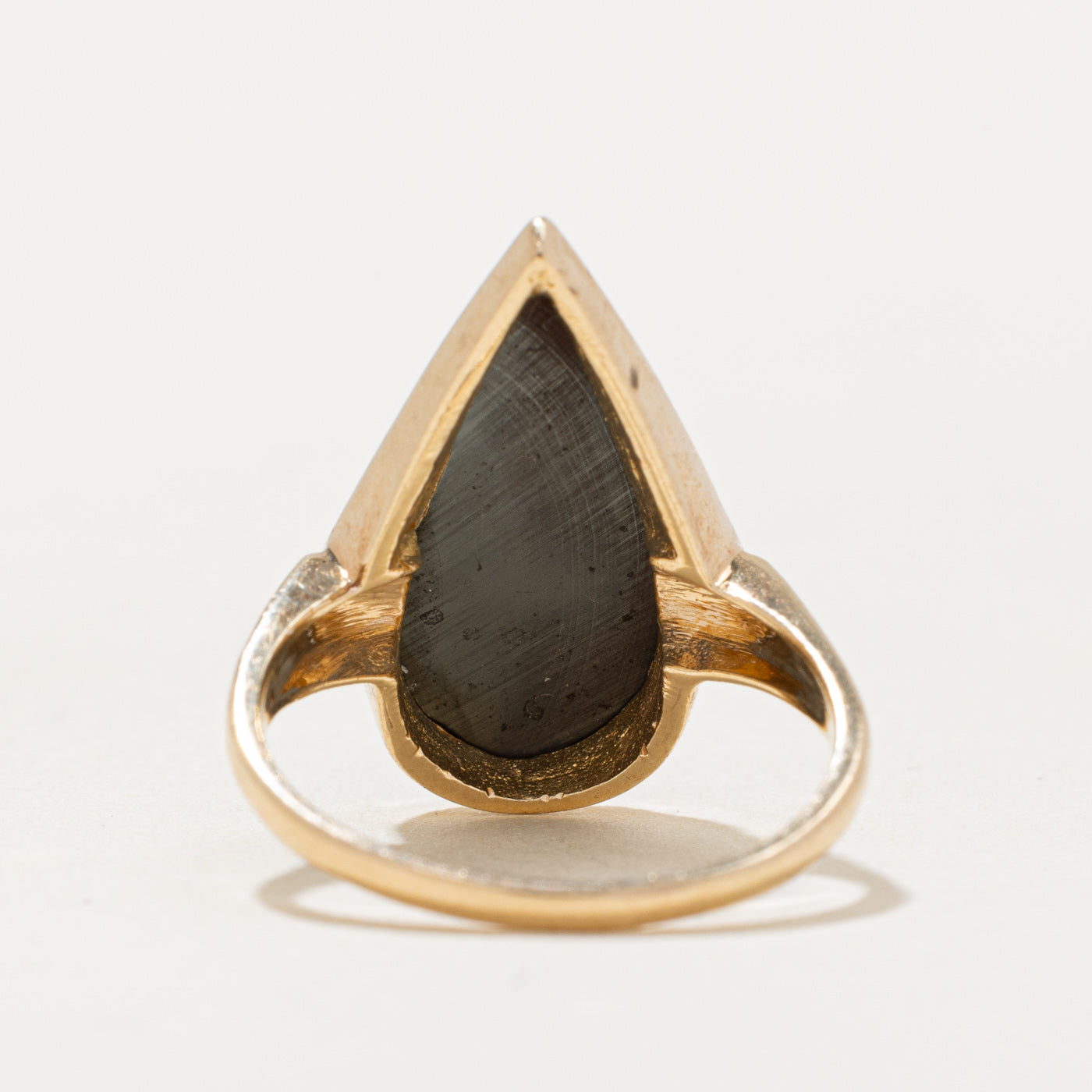 Hematite Pear Ring | 4.00ct | SZ 5 |