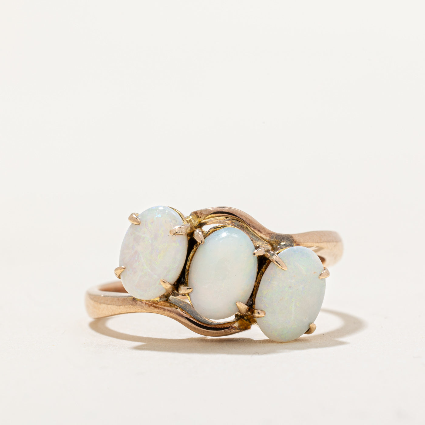 Diagonal Three Stone Opal Ring | 1.00ctw | SZ 6.75 |