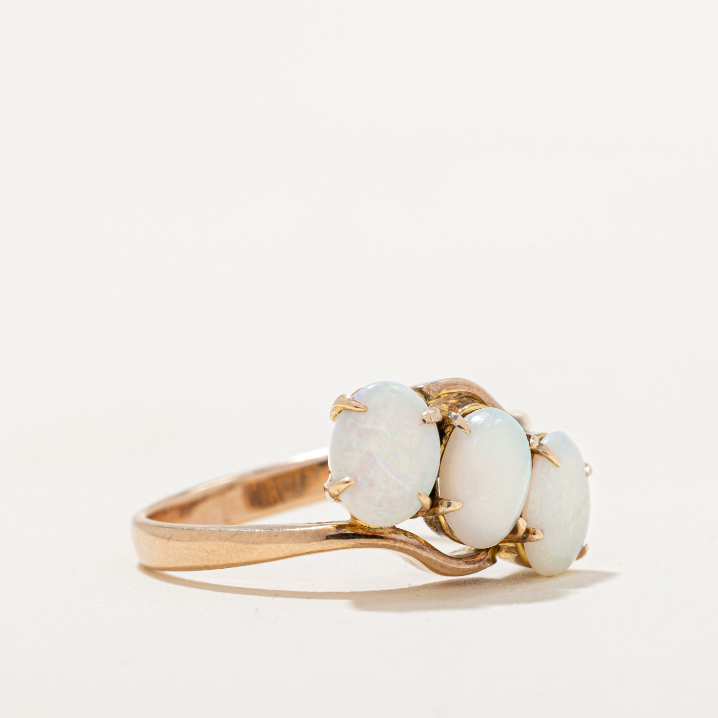 Diagonal Three Stone Opal Ring | 1.00ctw | SZ 6.75 |