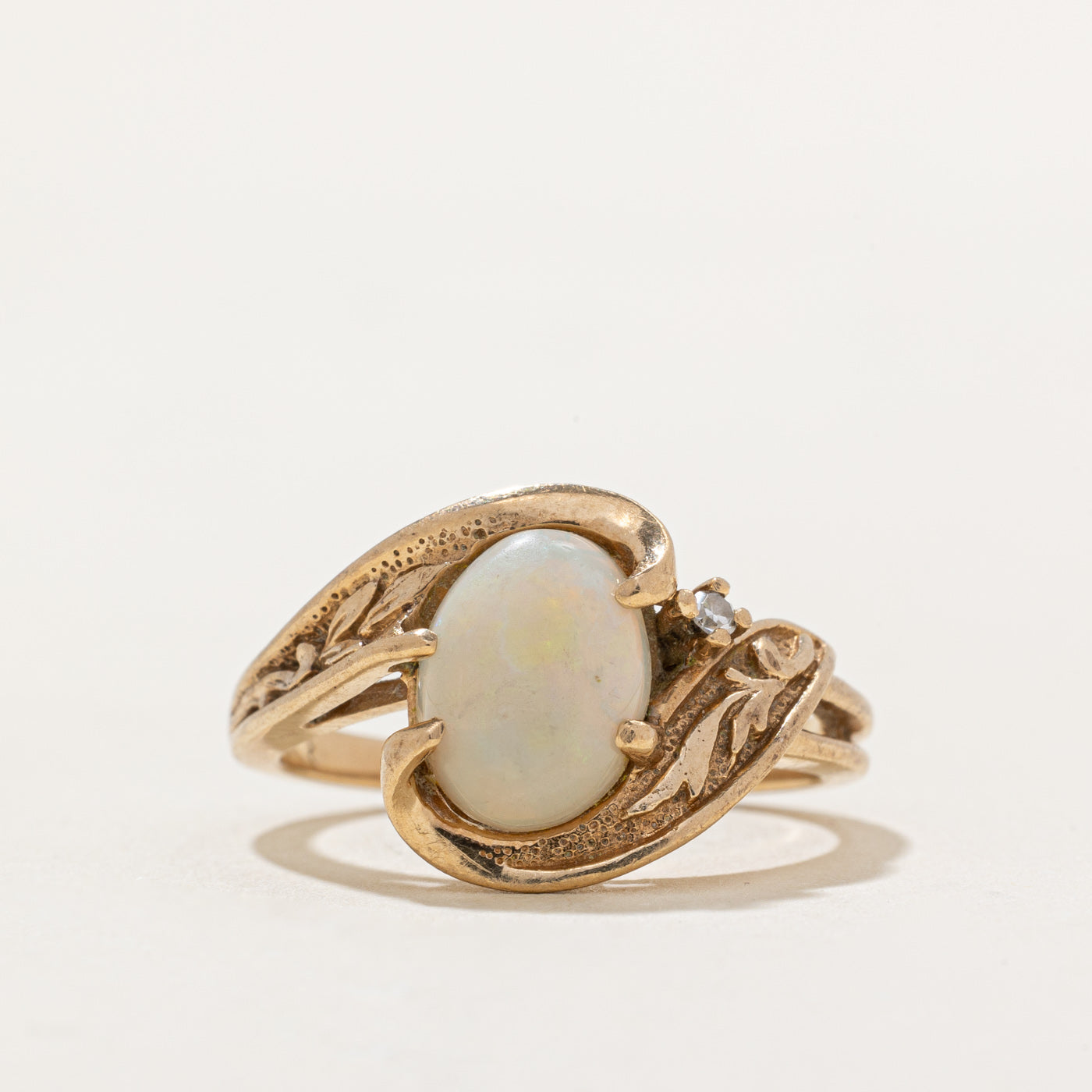 Opal & Diamond Ring | 1.30ct, 0.01ct | SZ 6.25 |