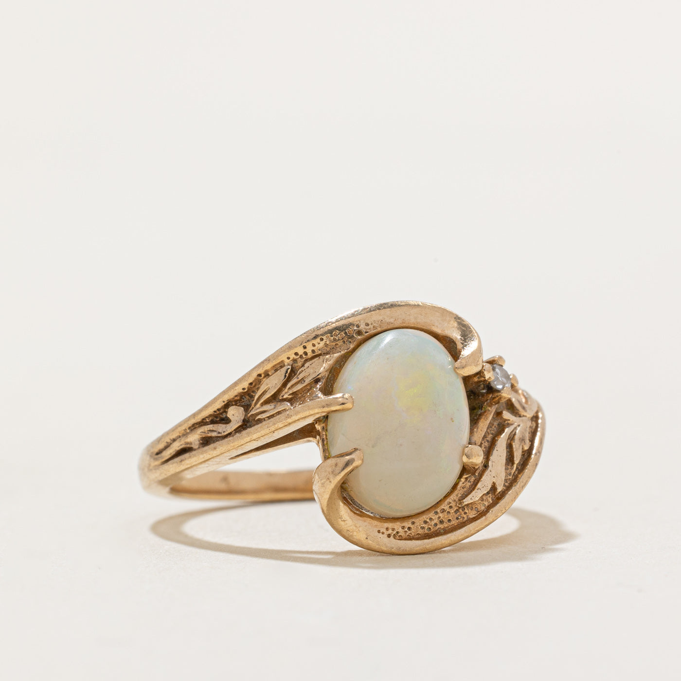 Opal & Diamond Ring | 1.30ct, 0.01ct | SZ 6.25 |