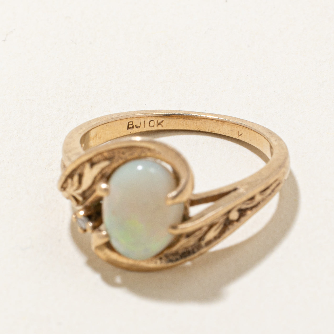 Opal & Diamond Ring | 1.30ct, 0.01ct | SZ 6.25 |