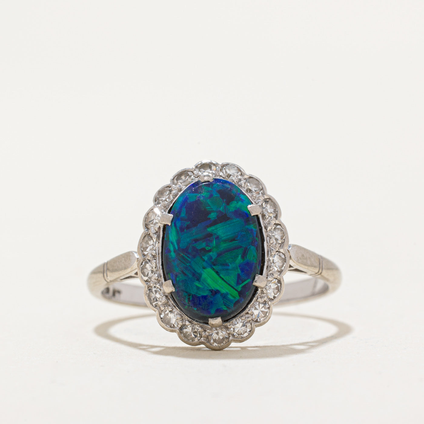 Opal & Diamond Ring | 1.30ct. 0.16ctw | SZ 6.5 |