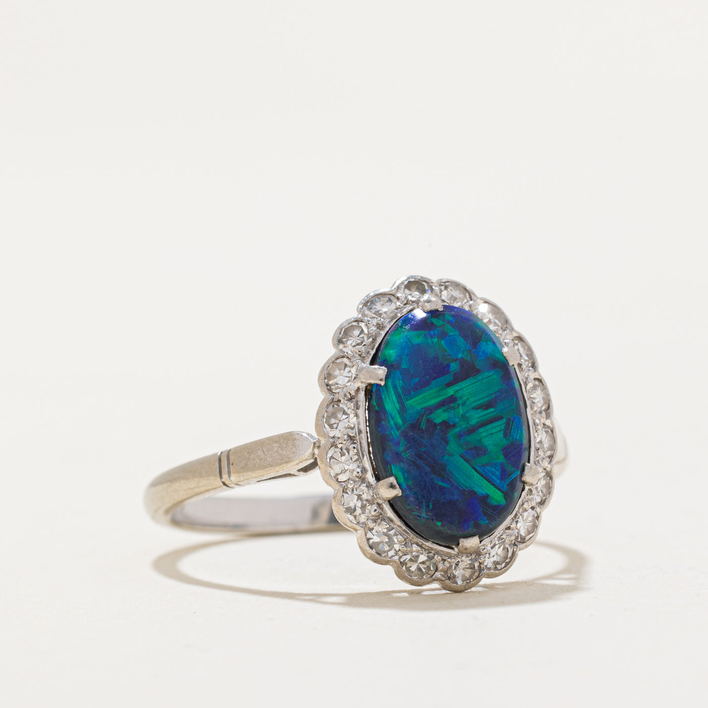 Opal & Diamond Ring | 1.30ct. 0.16ctw | SZ 6.5 |
