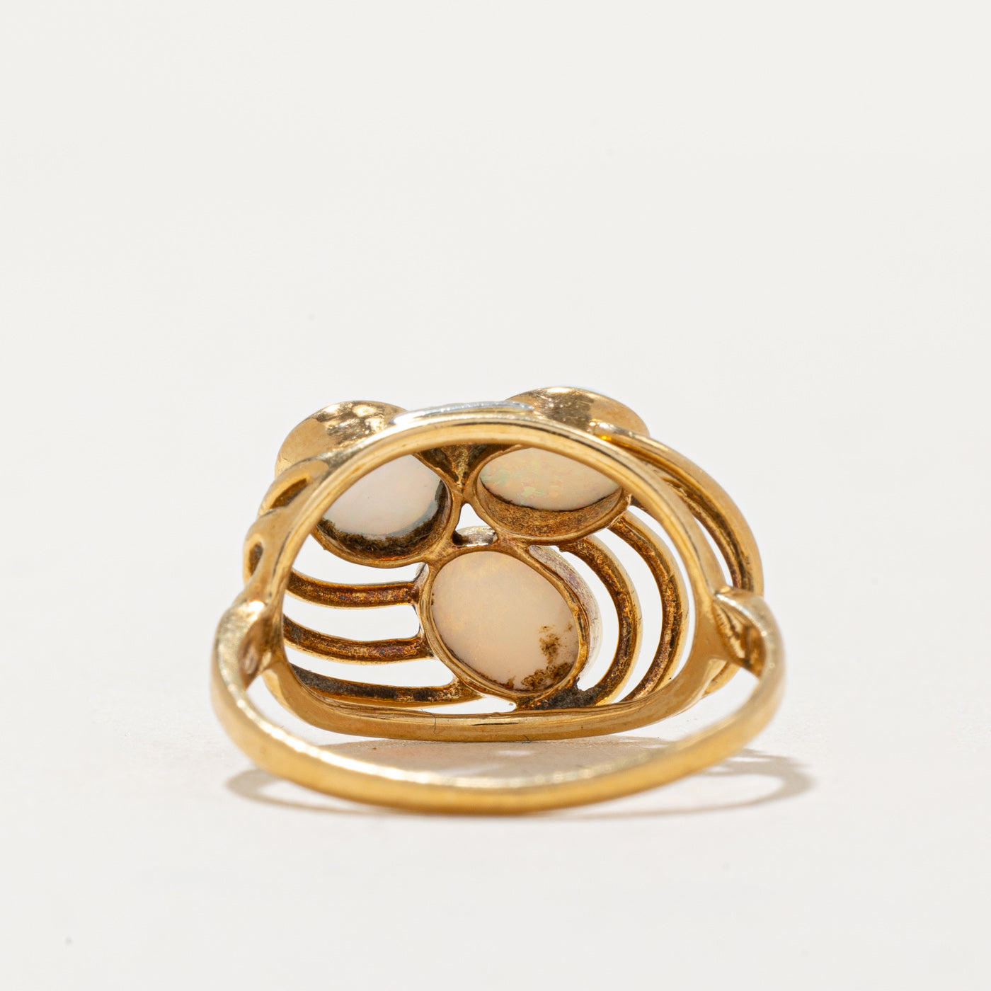 Three Stone Opal Dome Ring | 1.00ctw | SZ 4.75 |