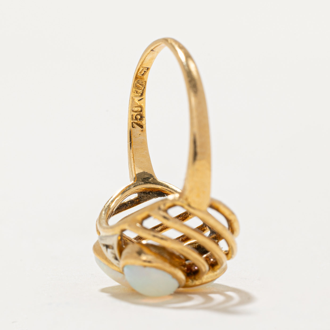 Three Stone Opal Dome Ring | 1.00ctw | SZ 4.75 |