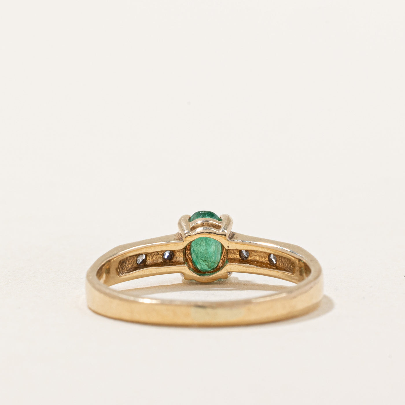 Emerald & Diamond Ring | 0.20ct, 0.02ctw | SZ 4.75 |