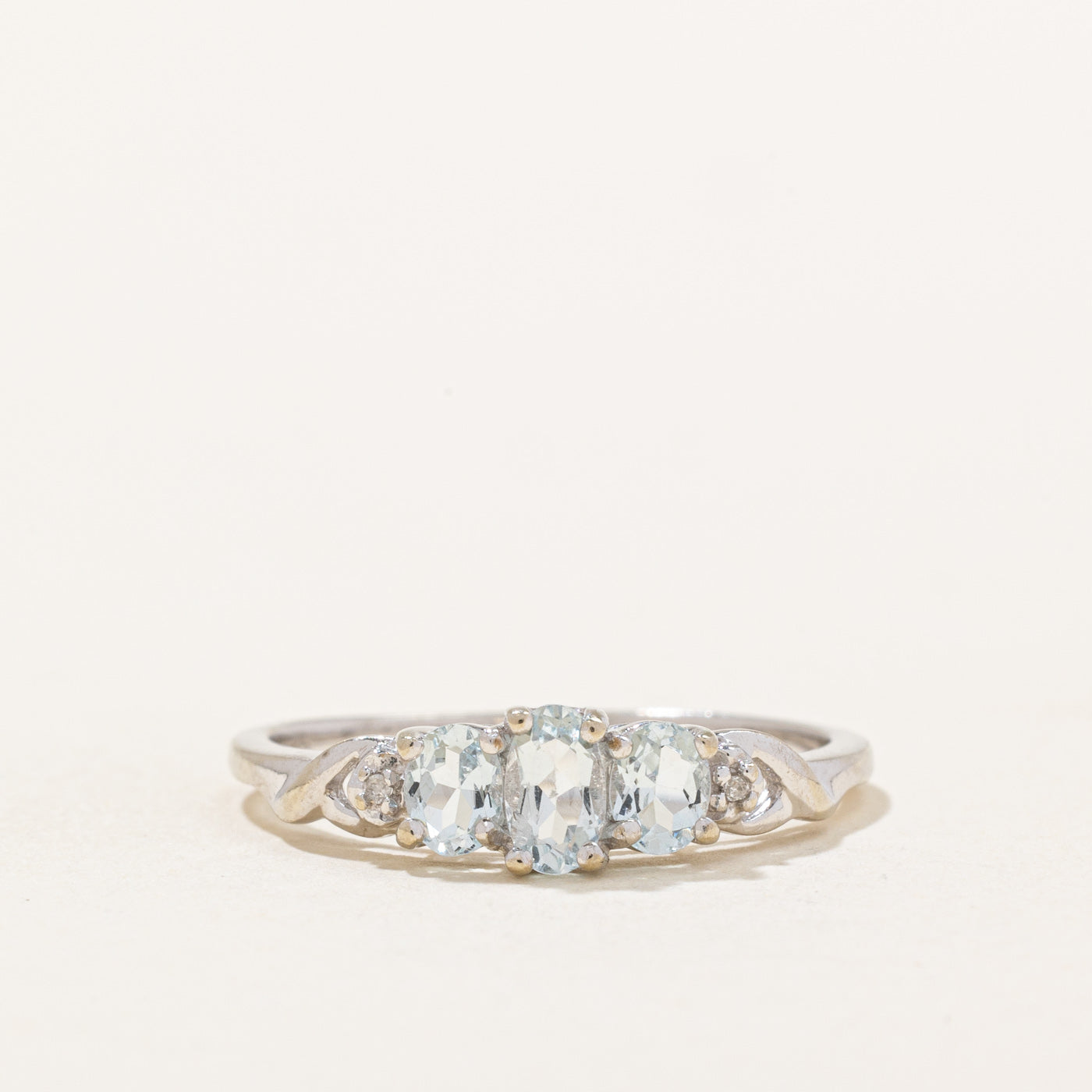 Aquamarine & Diamond Ring | 0.35ctw, 0.01ctw | SZ 6.75 |