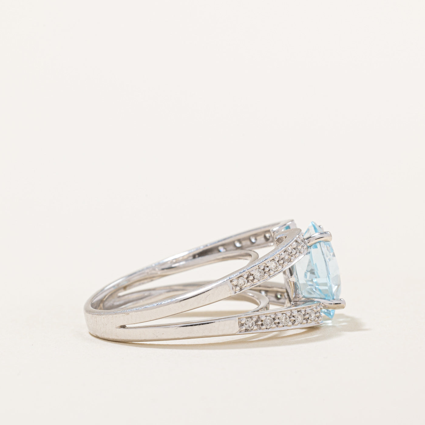 Topaz & Diamond Cocktail Ring | 2.20ct, 0.11ctw | SZ 6.25 |