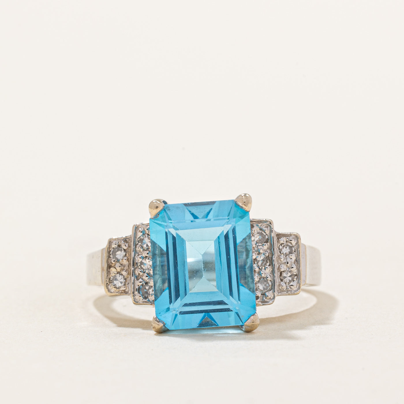 Topaz & Diamond Cocktail Ring | 4.00ct, 0.05ctw | SZ 7.75 |