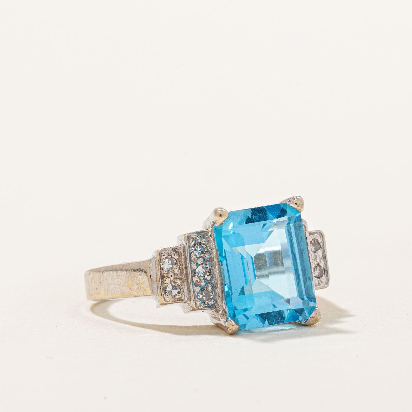 Topaz & Diamond Cocktail Ring | 4.00ct, 0.05ctw | SZ 7.75 |