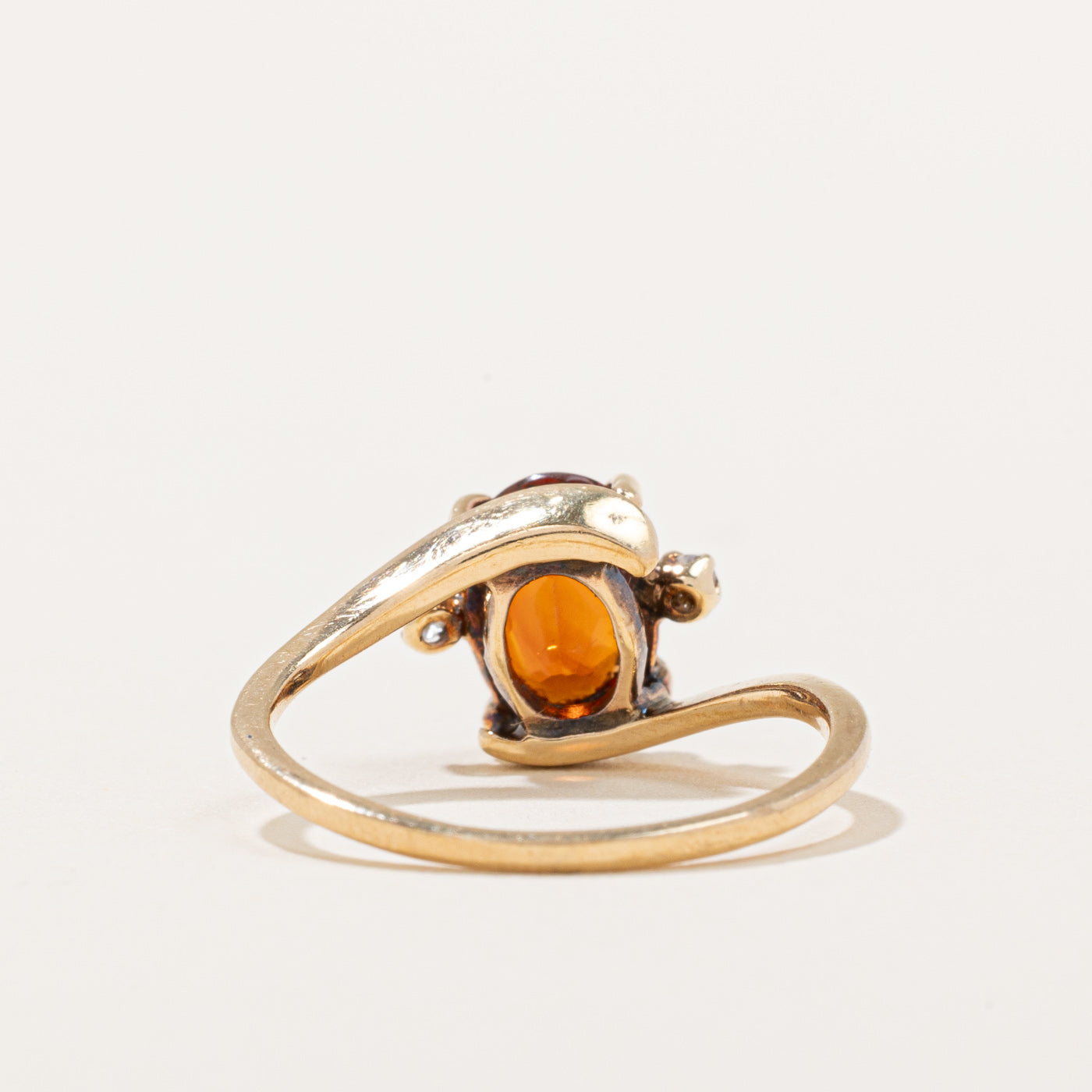 Mandarin Citrine & Diamond Ring | 1.08ct, 0.04ctw | SZ 6.25 |