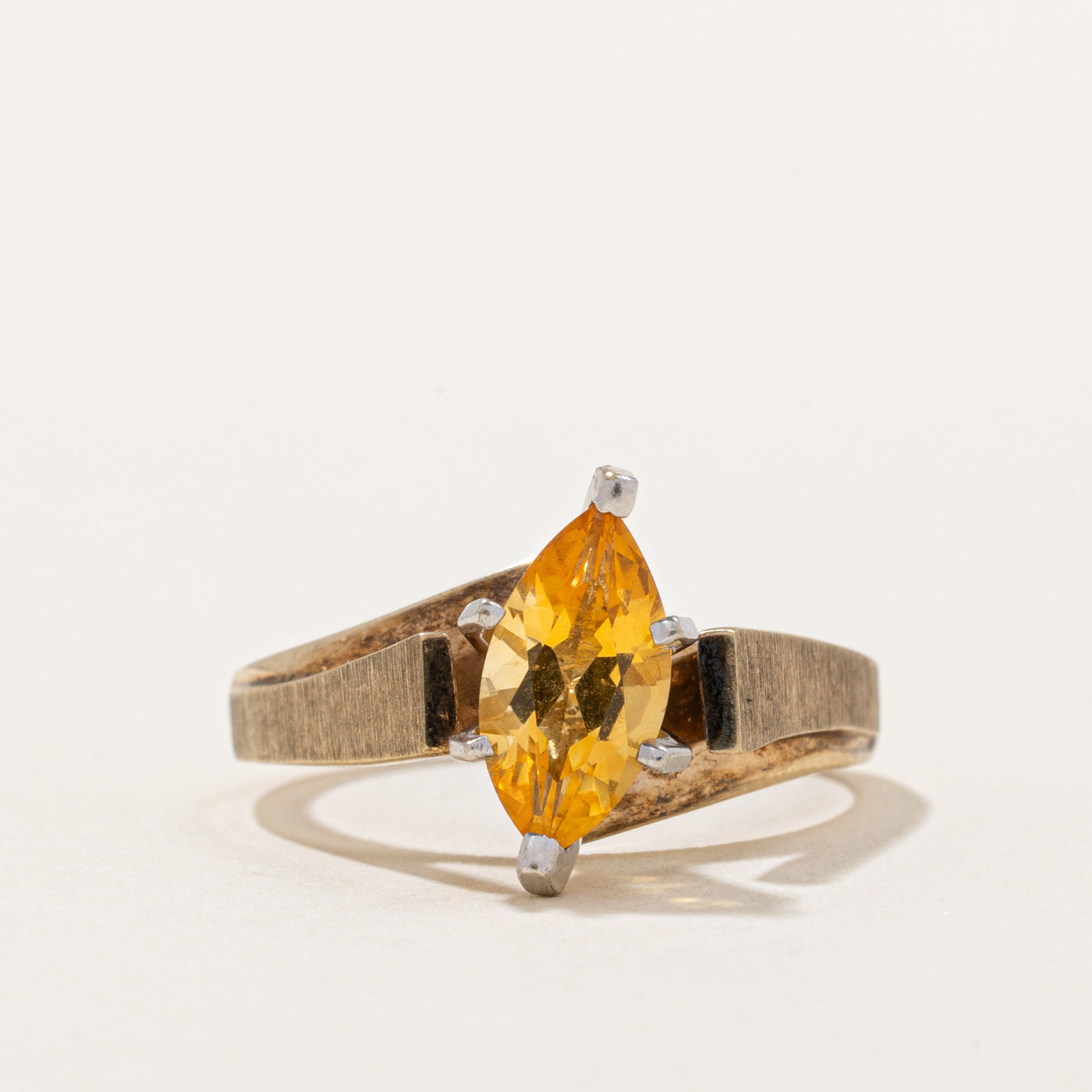 Bague Citrine Sertie Haut | 1,00 ct | Taille 6 |