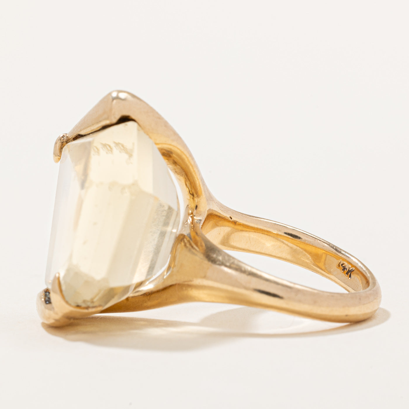Free Form Citrine Cocktail Ring | 20.00ct | SZ 6 |