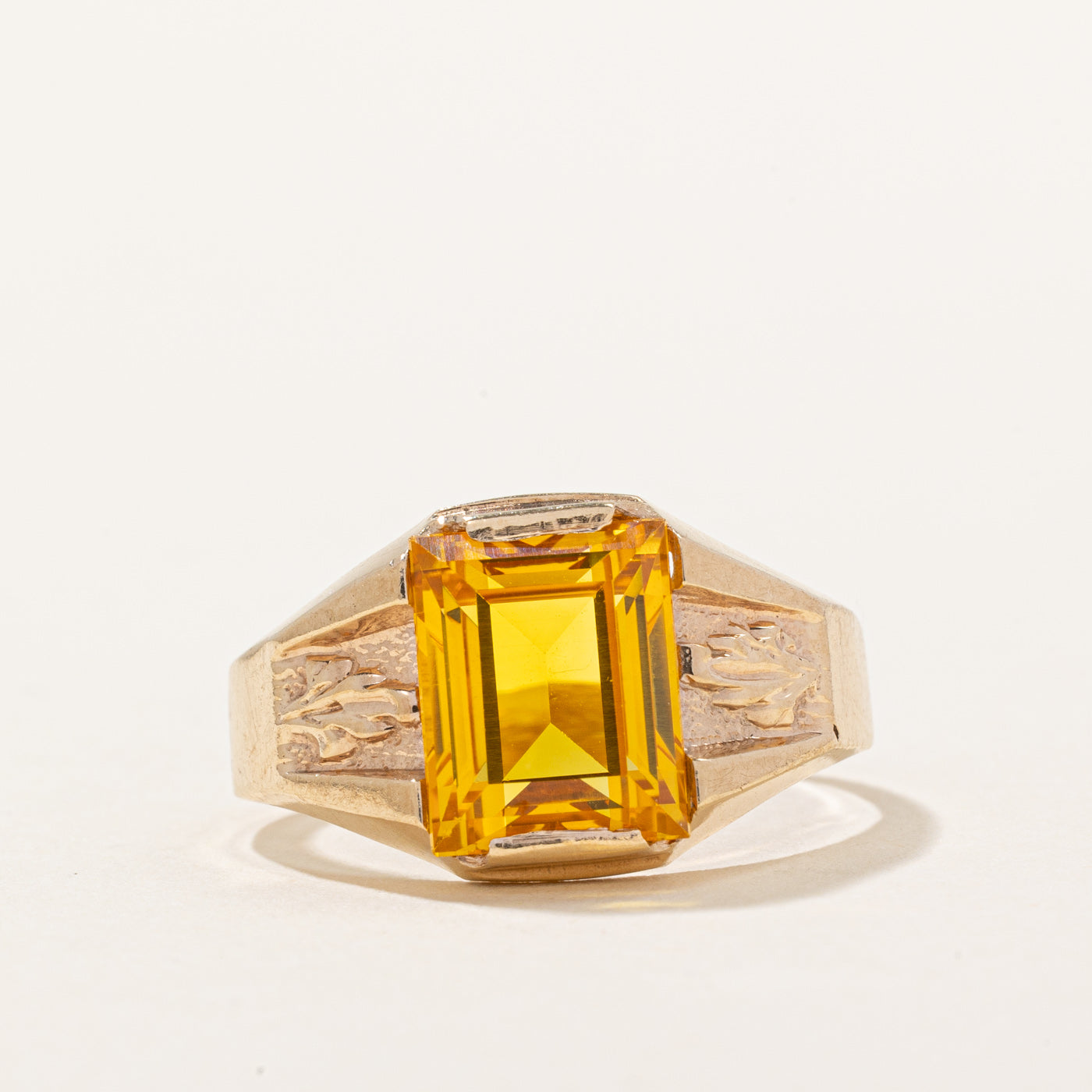 Synthetic Yellow Sapphire Cocktail Ring | 4.25ct | SZ 7.5 |